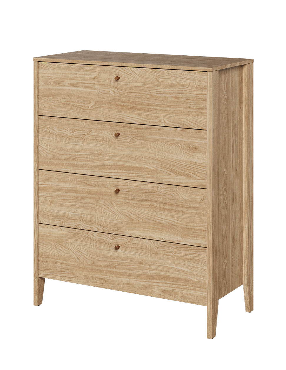 Komoda Cozy z czterema szufladami 92 cm dąb olejowany