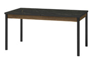 Stół rozkładany Prestigo 160-240x90 cm orzech warmia/czarny/san sebastian