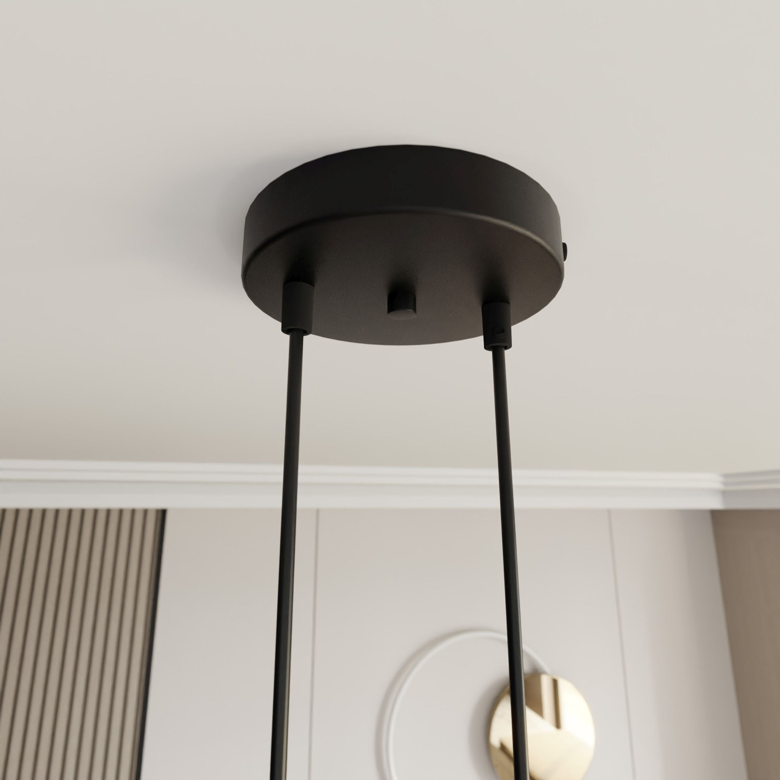 Lampa wisząca Soliess kremowa x2