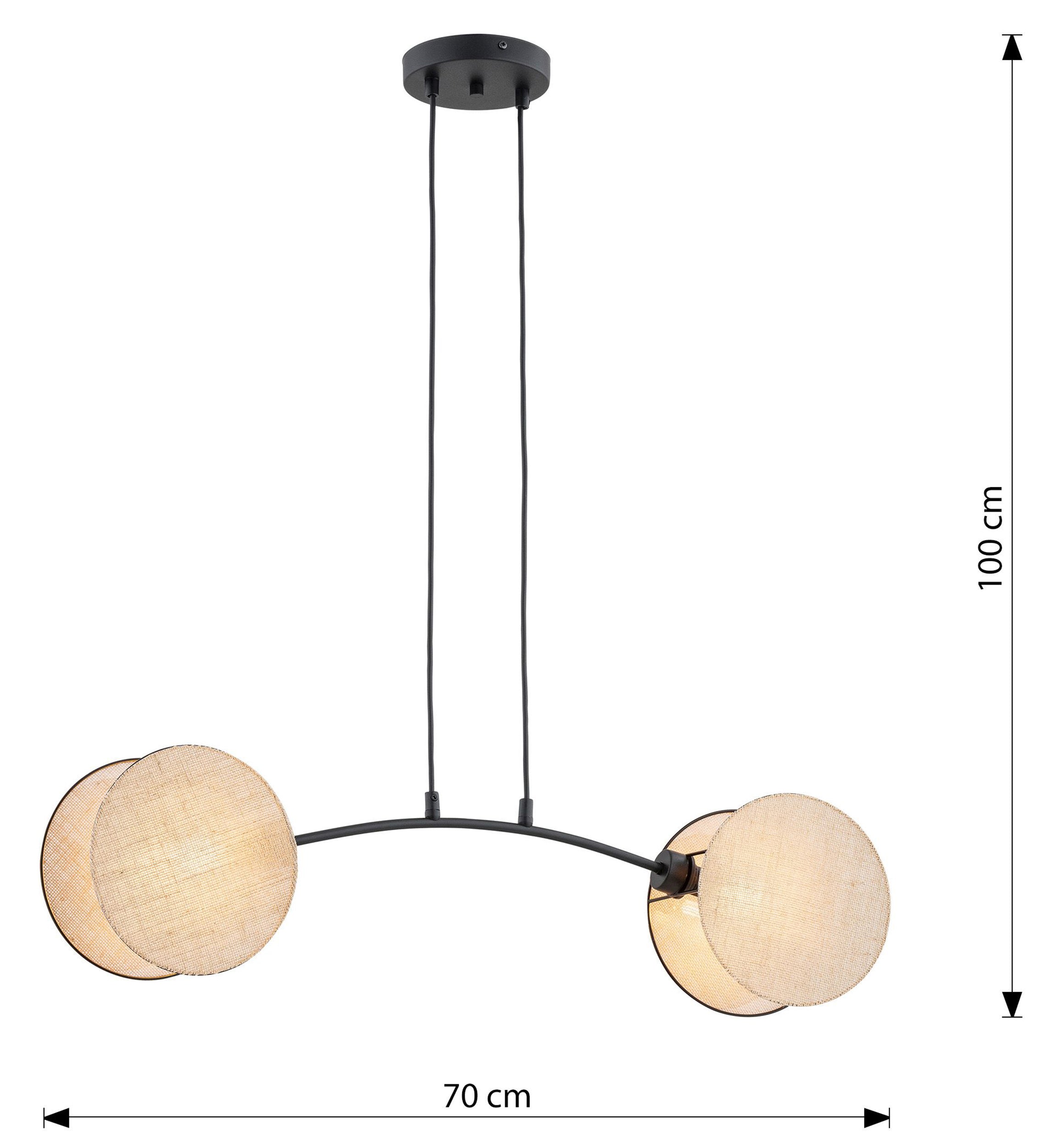 Lampa wisząca Soliess kremowa x2