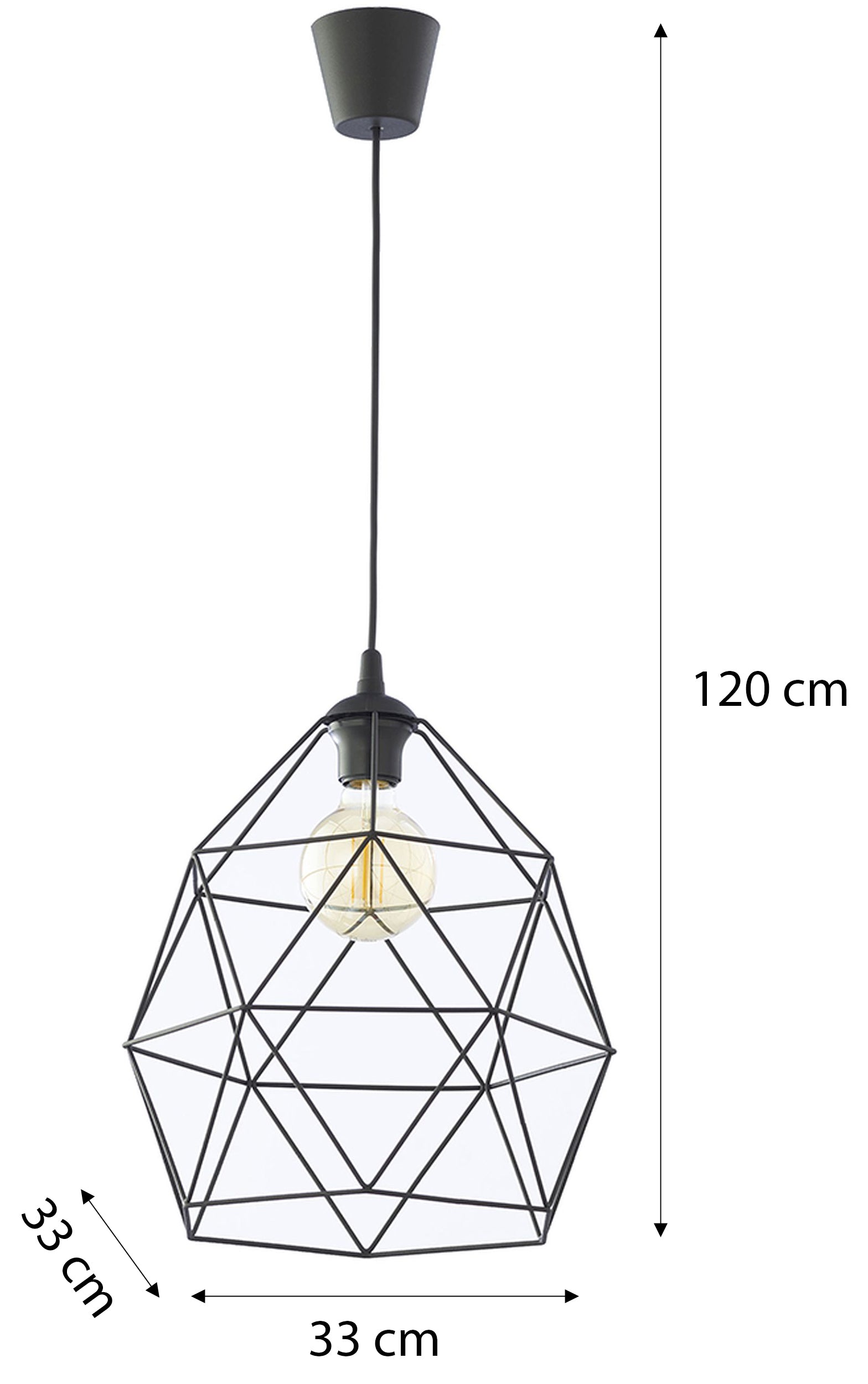 Lampa wisząca Sphier duża czarna