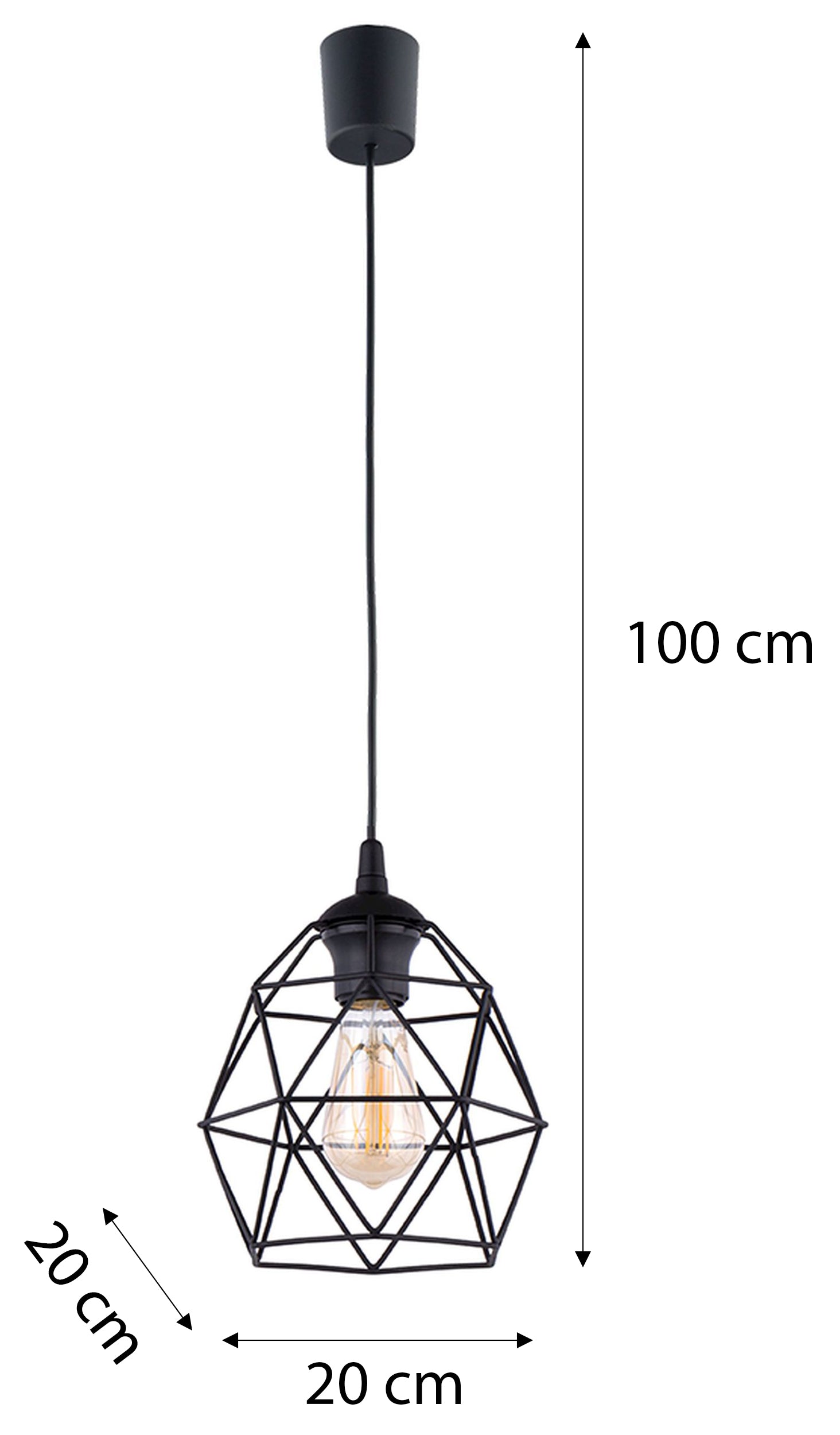 Lampa wisząca Sphier mała czarna