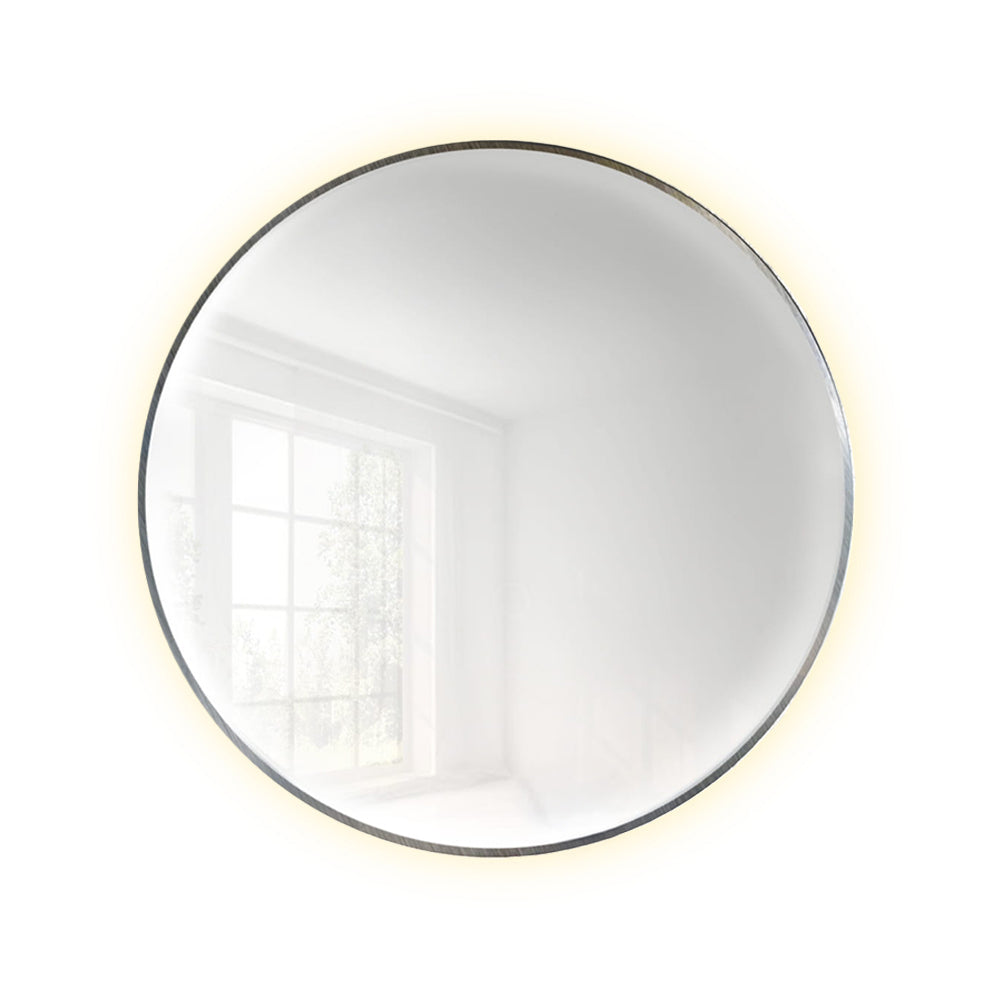 Lustro z podświetleniem led Bright Premium średnica 100 cm srebrne/ ciepła barwa światła