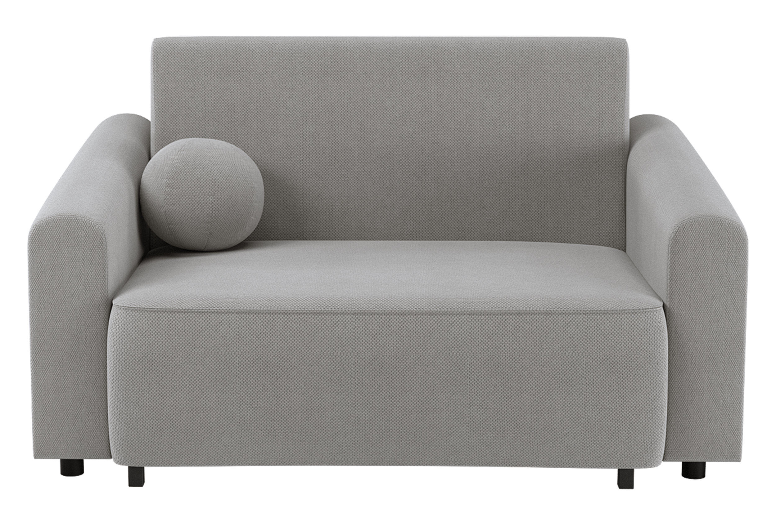 Kanapa rozkładana dwuosobowa Stevio 150 cm z pojemnikiem szara szenil hydrofobowy