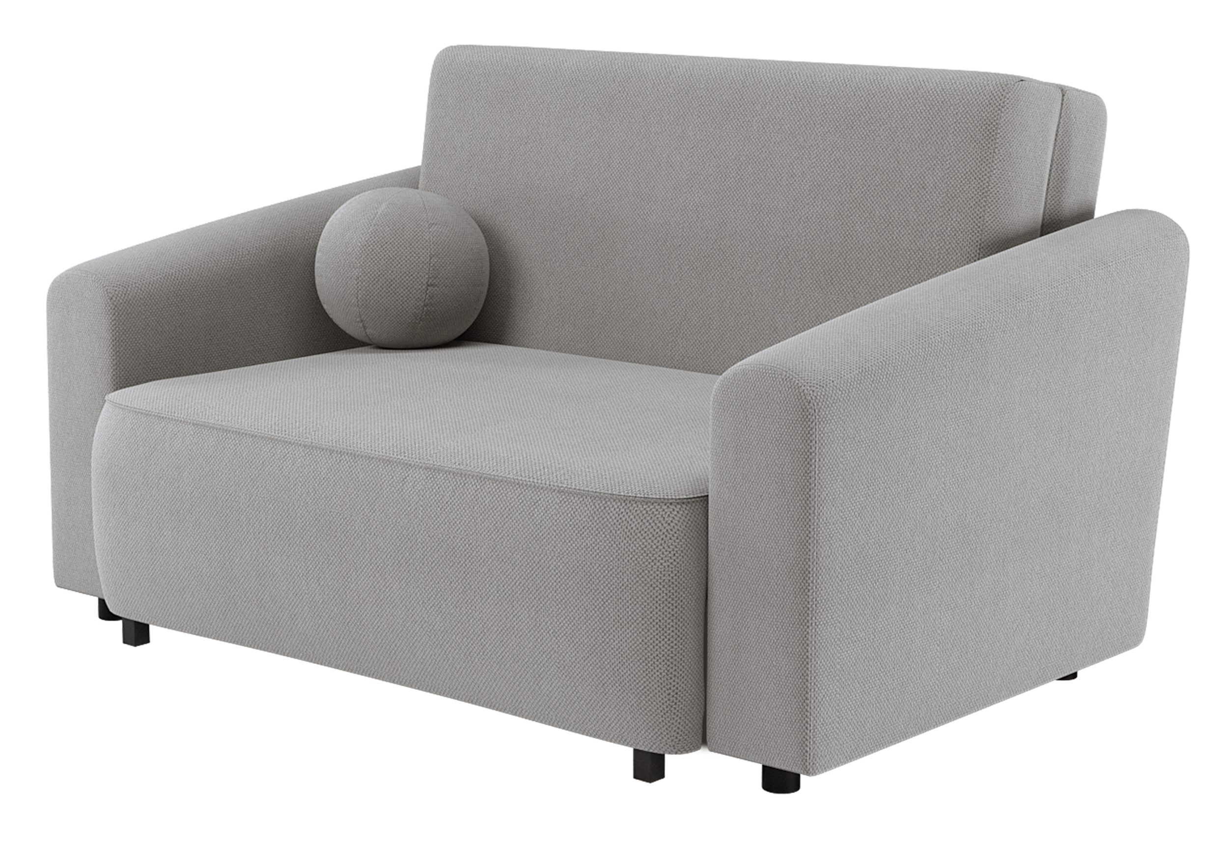 Kanapa rozkładana dwuosobowa Stevio 150 cm z pojemnikiem szara szenil hydrofobowy