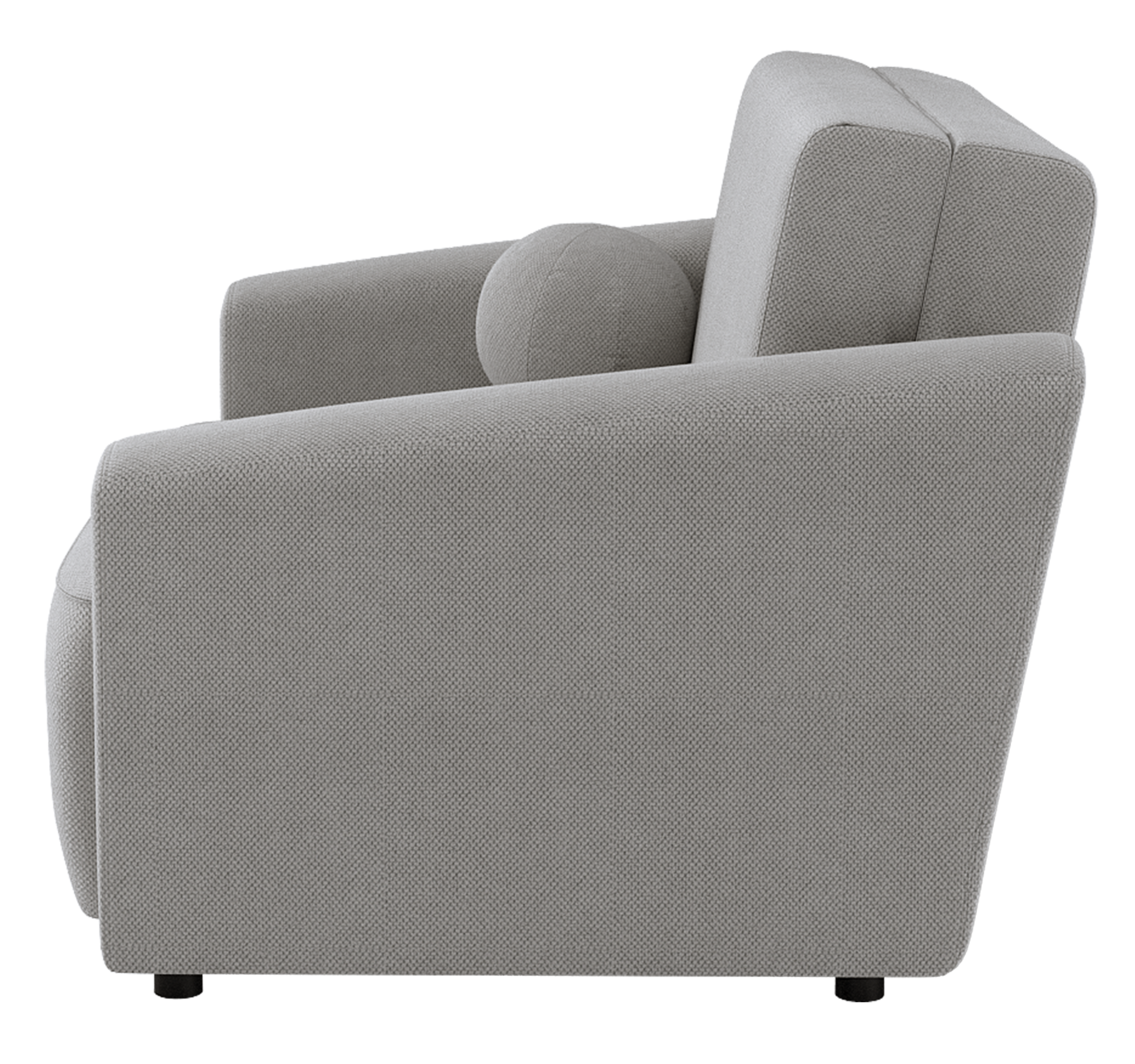 Kanapa rozkładana dwuosobowa Stevio 150 cm z pojemnikiem szara szenil hydrofobowy