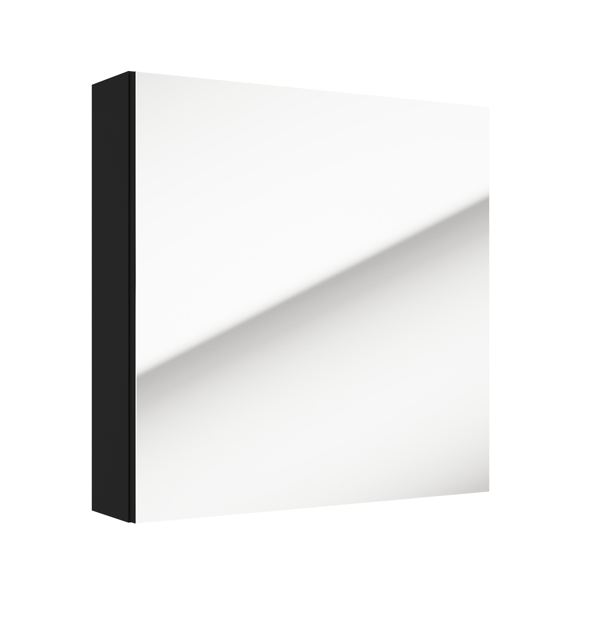 Szafka łazienkowa wisząca Stouq 60x60x15 cm z lustrem czarna