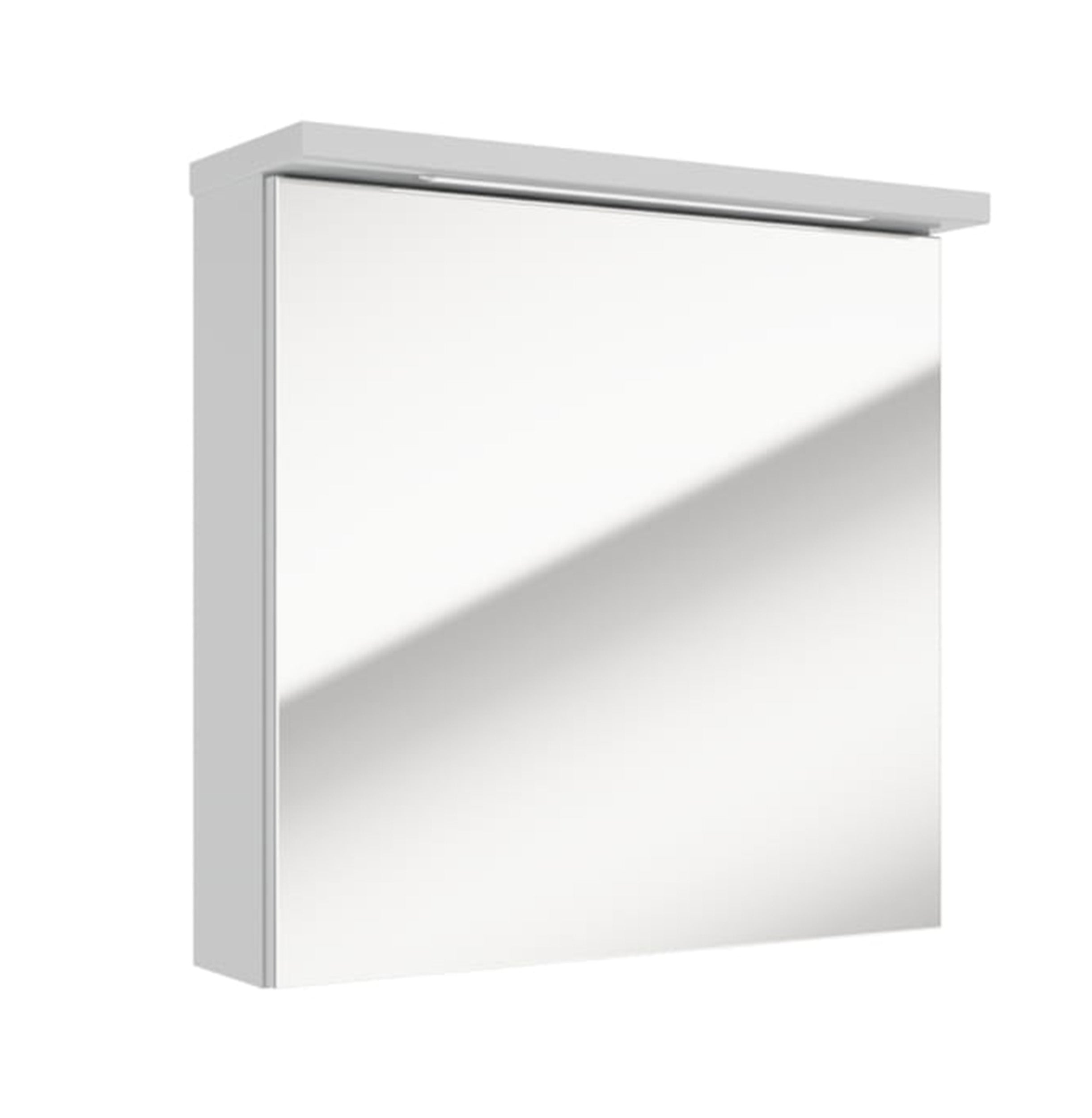 Szafka łazienkowa wisząca Stouq 61x60x20 cm lustrzana biała LED