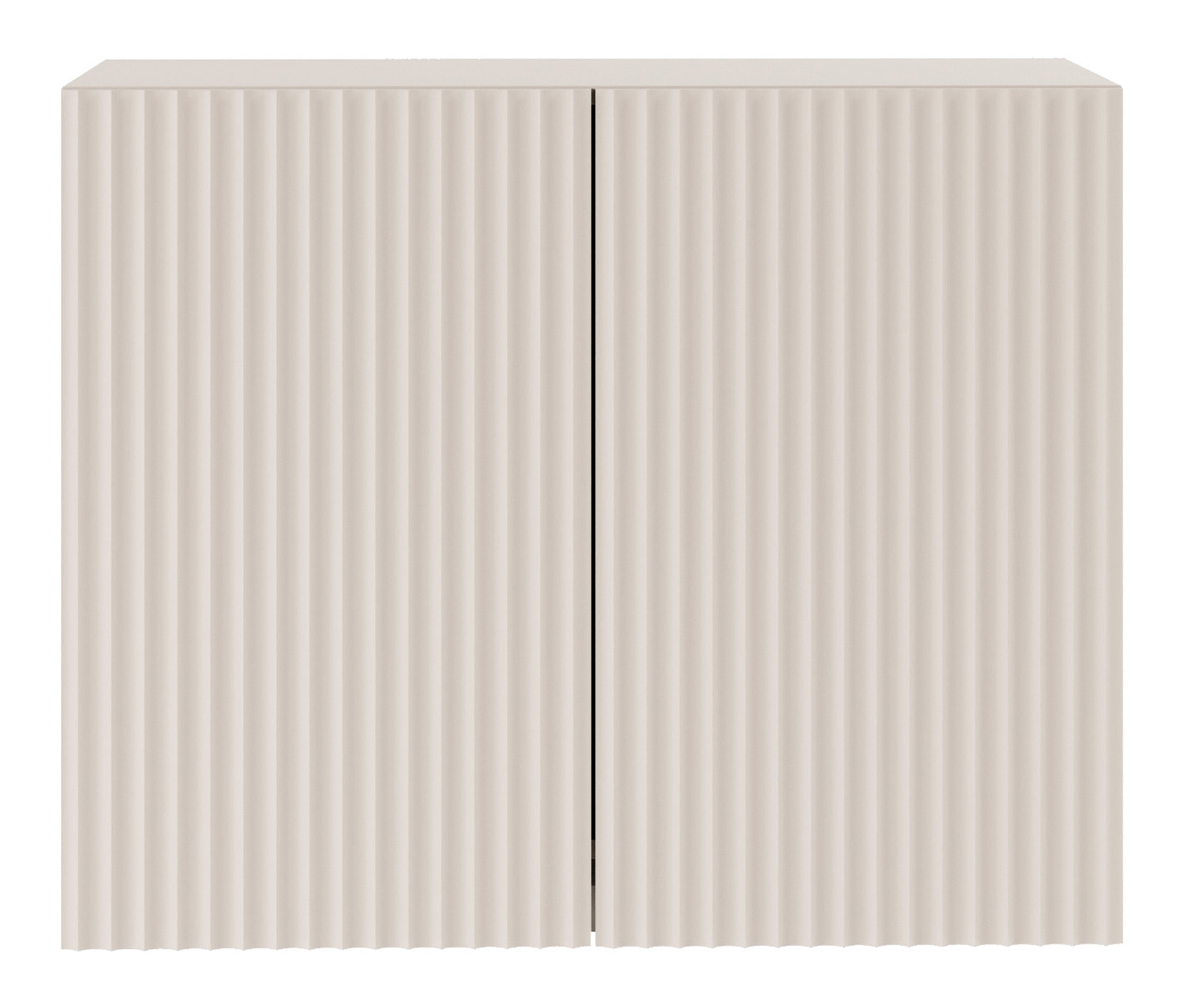 Komoda dwudrzwiowa Sunds z ryflowanymi frontami 100 cm kaszmir