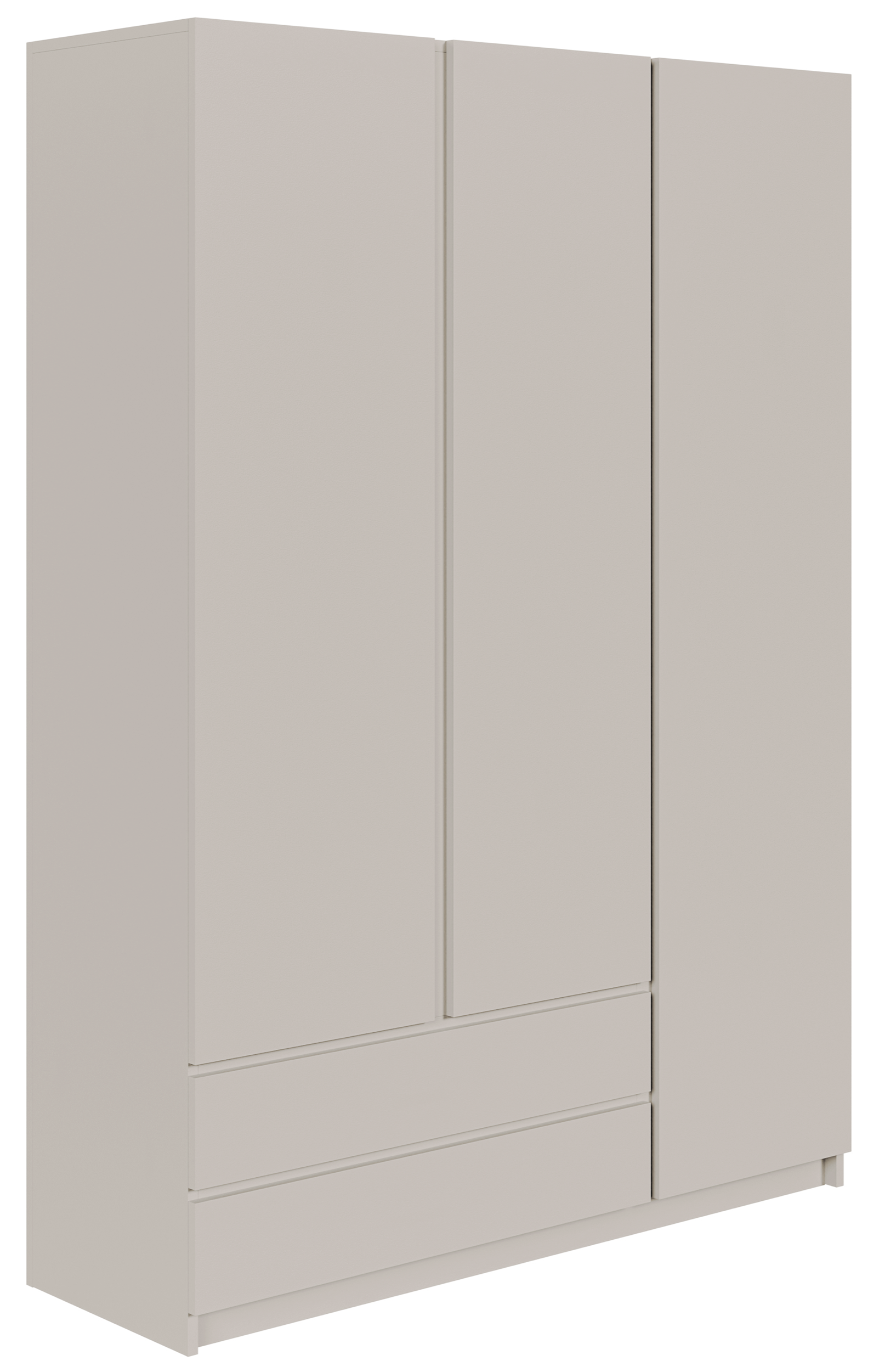 Szafa trzydrzwiowa Bemmi z dwiema szufladami 150 cm kaszmir