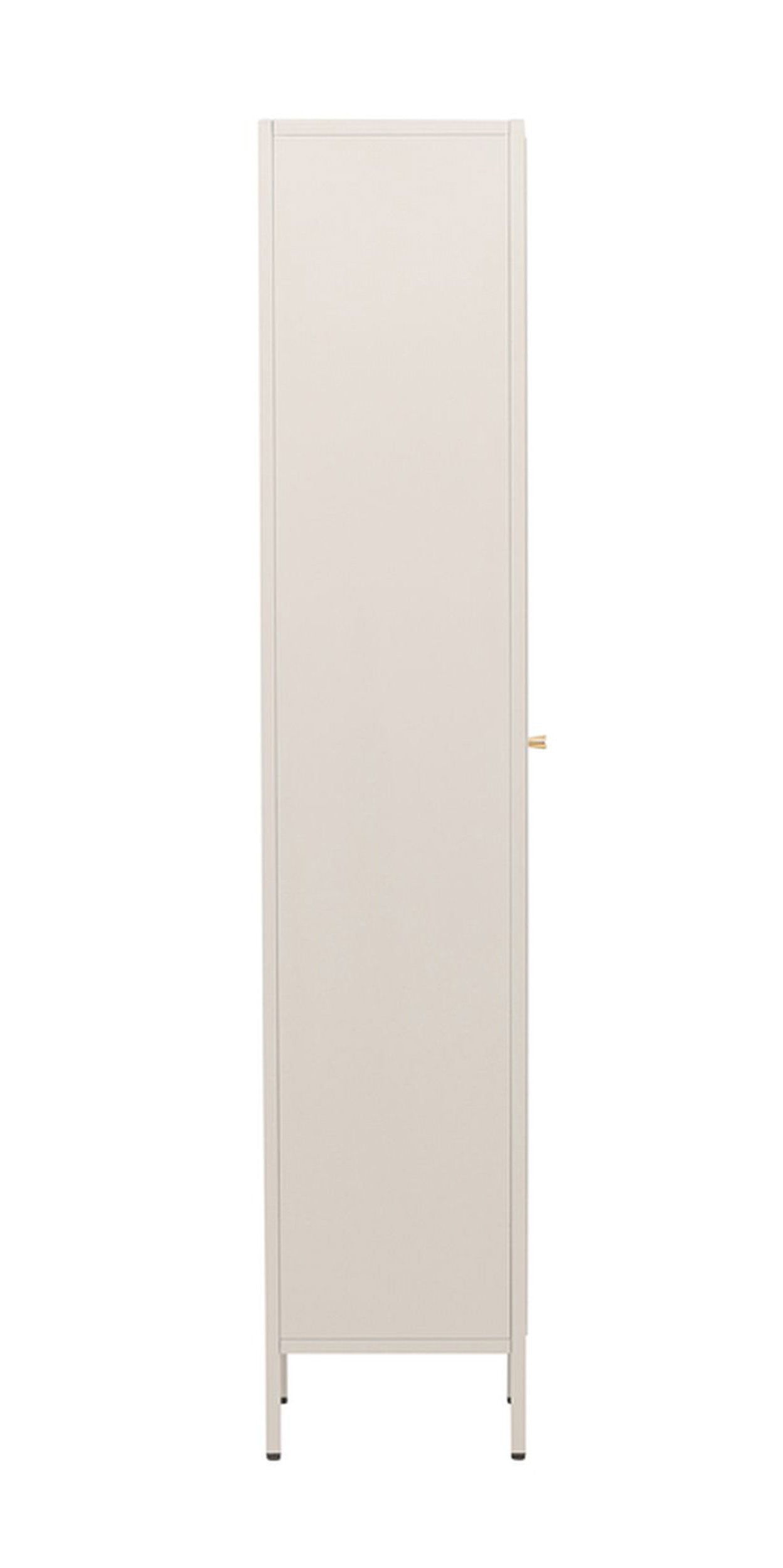 Witryna Bequiti 180x37 cm wysoka beżowa z drzwiczkami