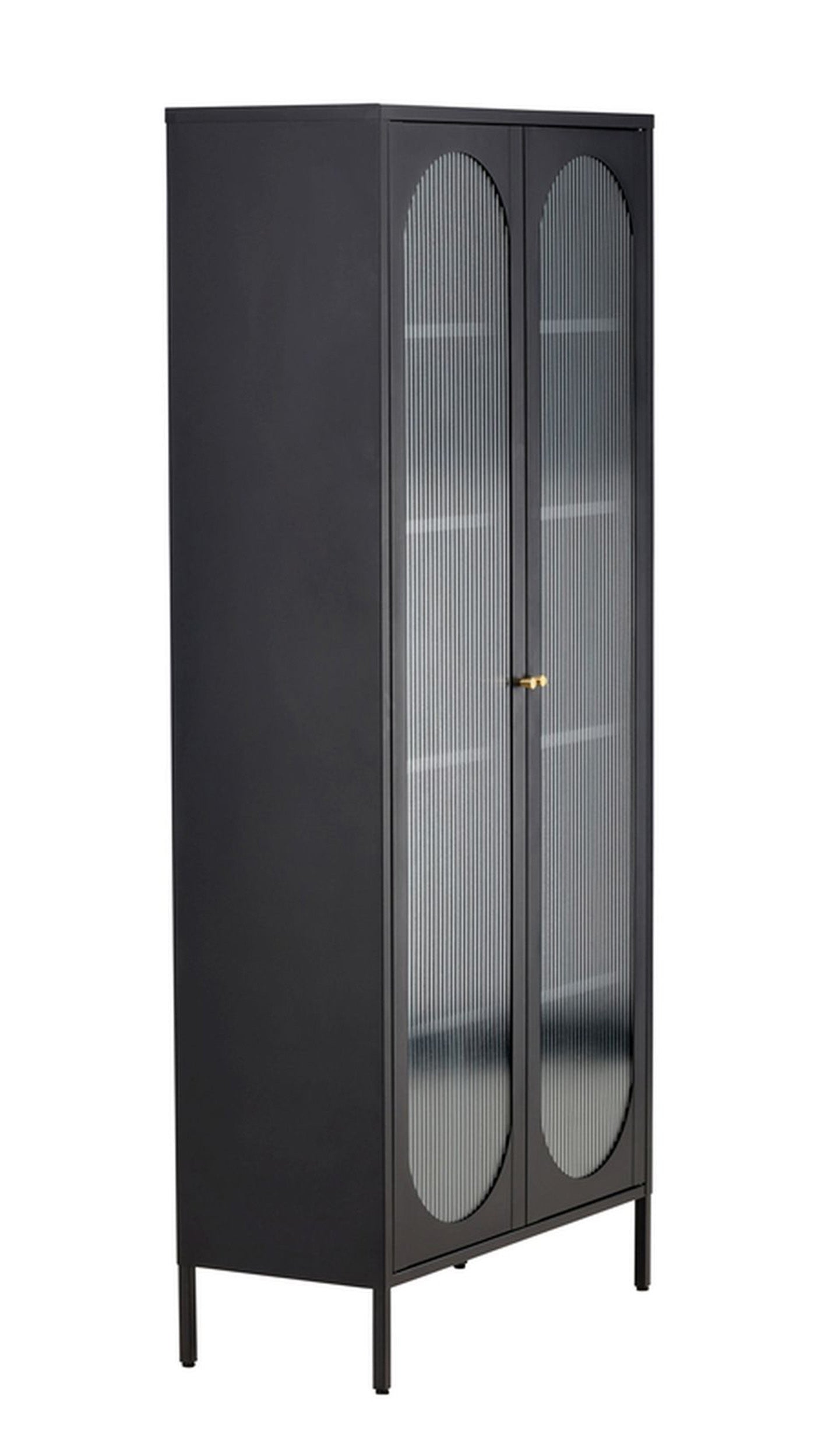 Witryna dwudrzwiowa Bequiti 180x80 cm wysoka czarna