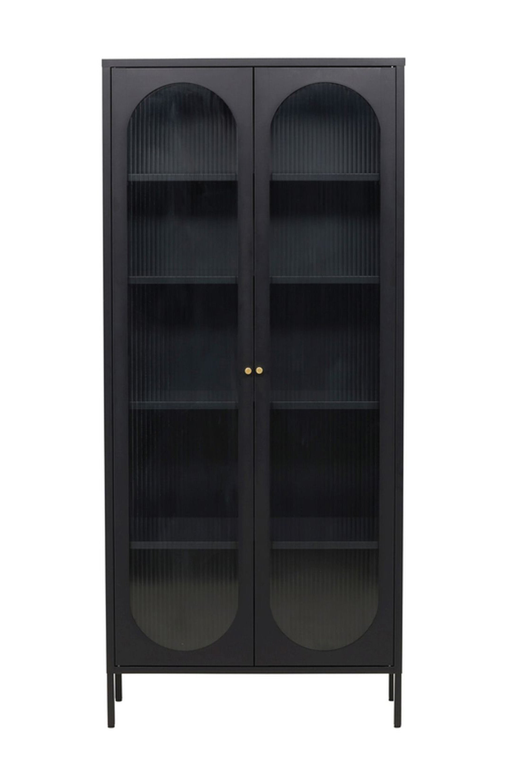 Witryna dwudrzwiowa Bequiti 180x80 cm wysoka czarna