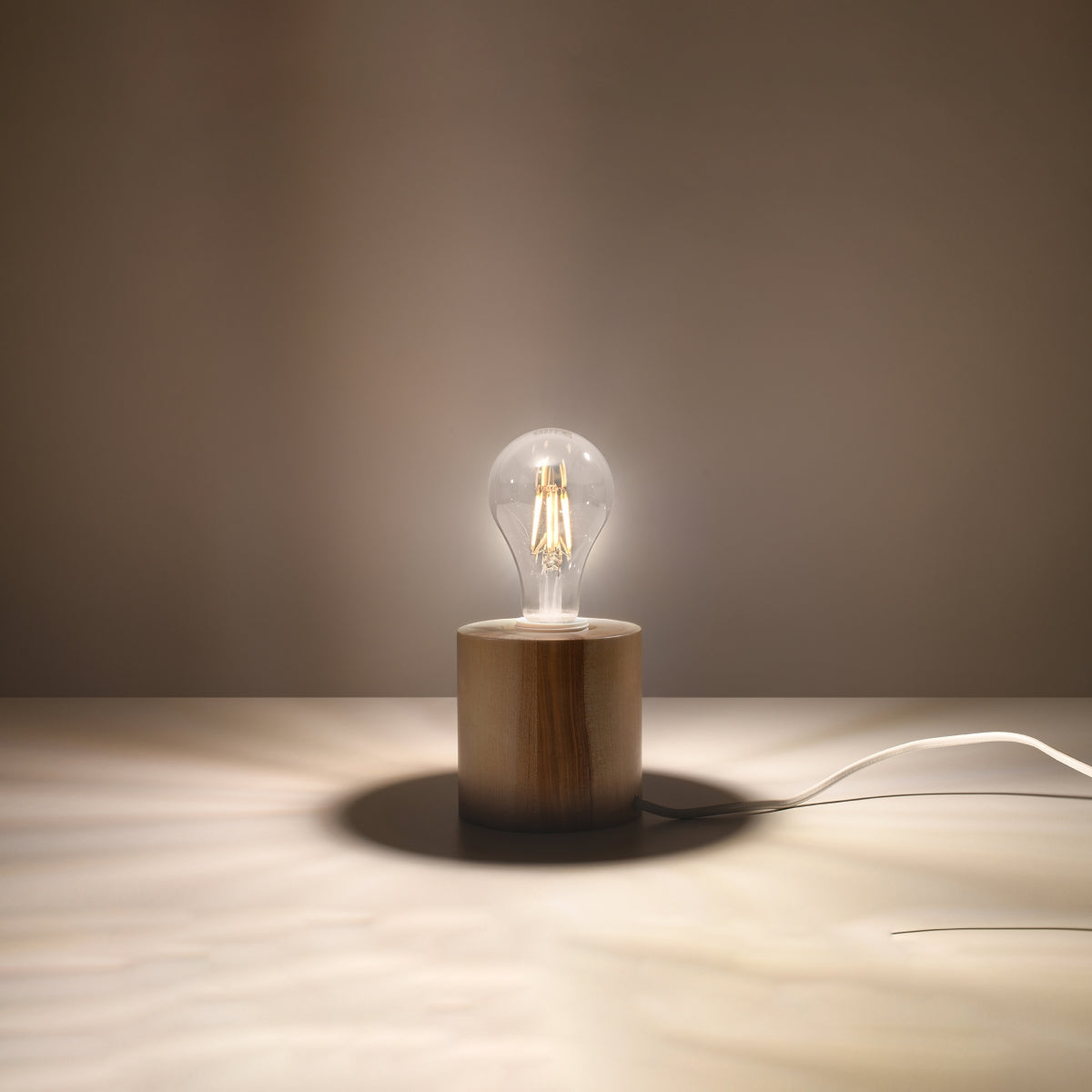 Lampka na biurko Toweave naturalne drewno