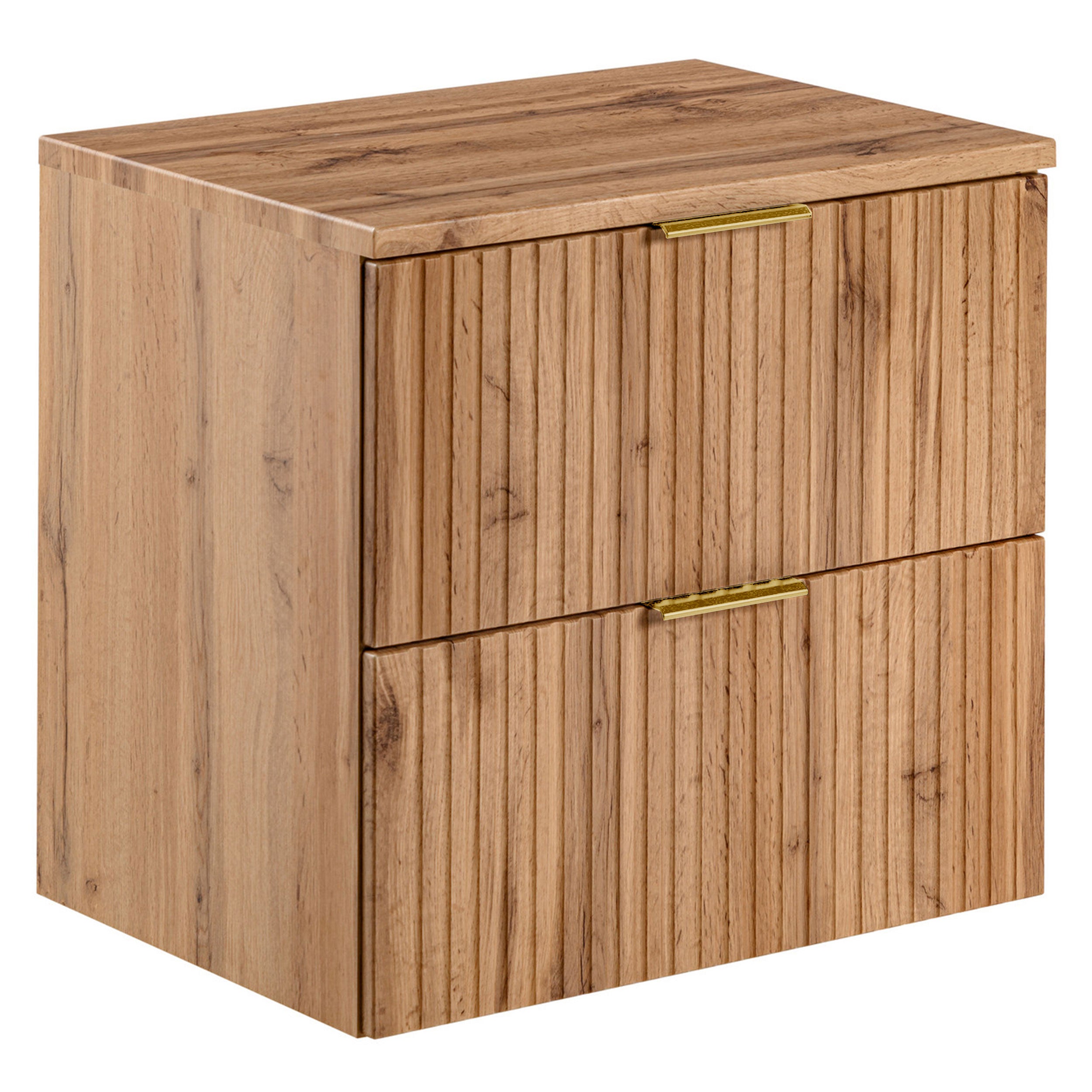 Szafka pod umywalkę Temirni 60 cm dąb wotan lamele z blatem