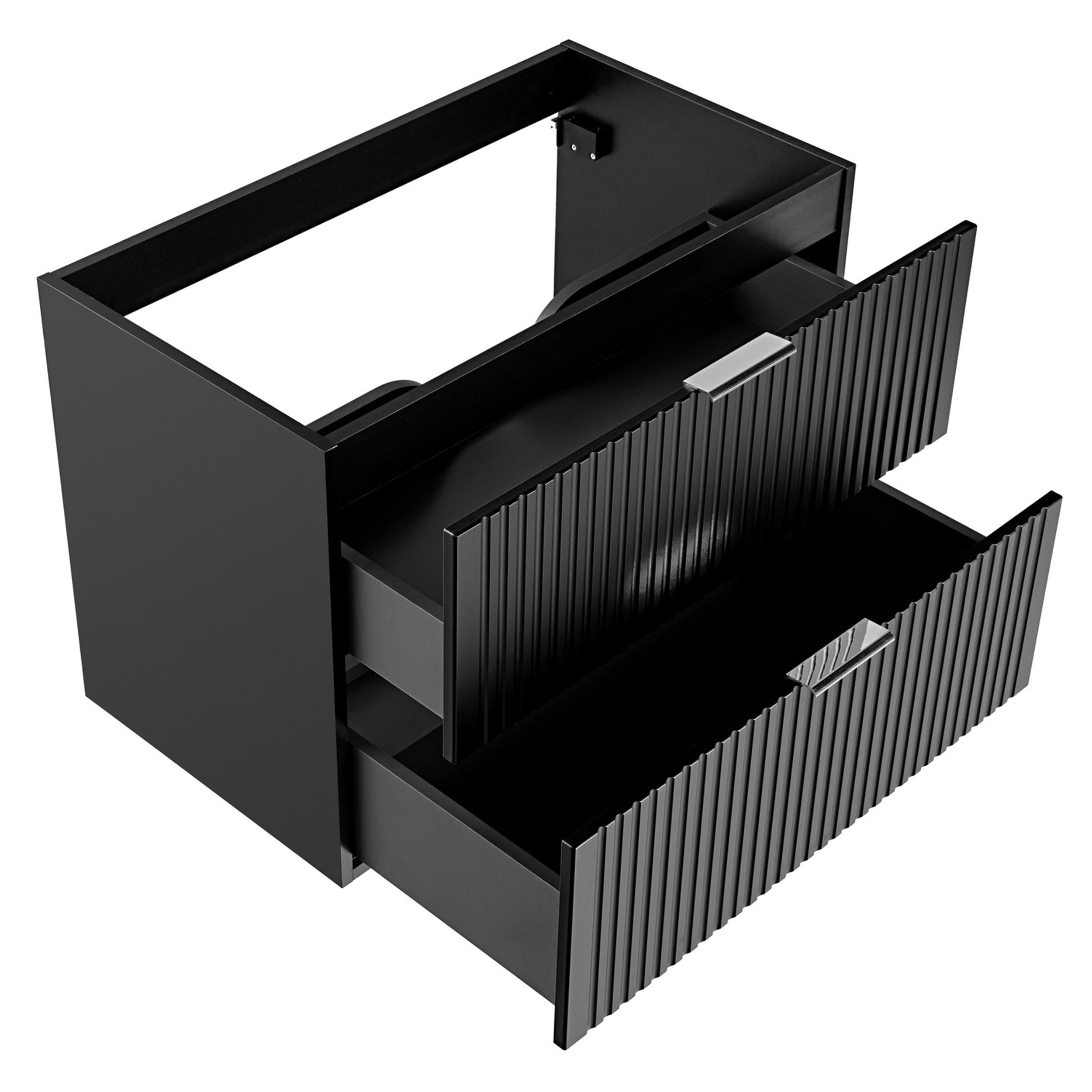 Szafka pod umywalkę Temirni 80 cm czarna lamele