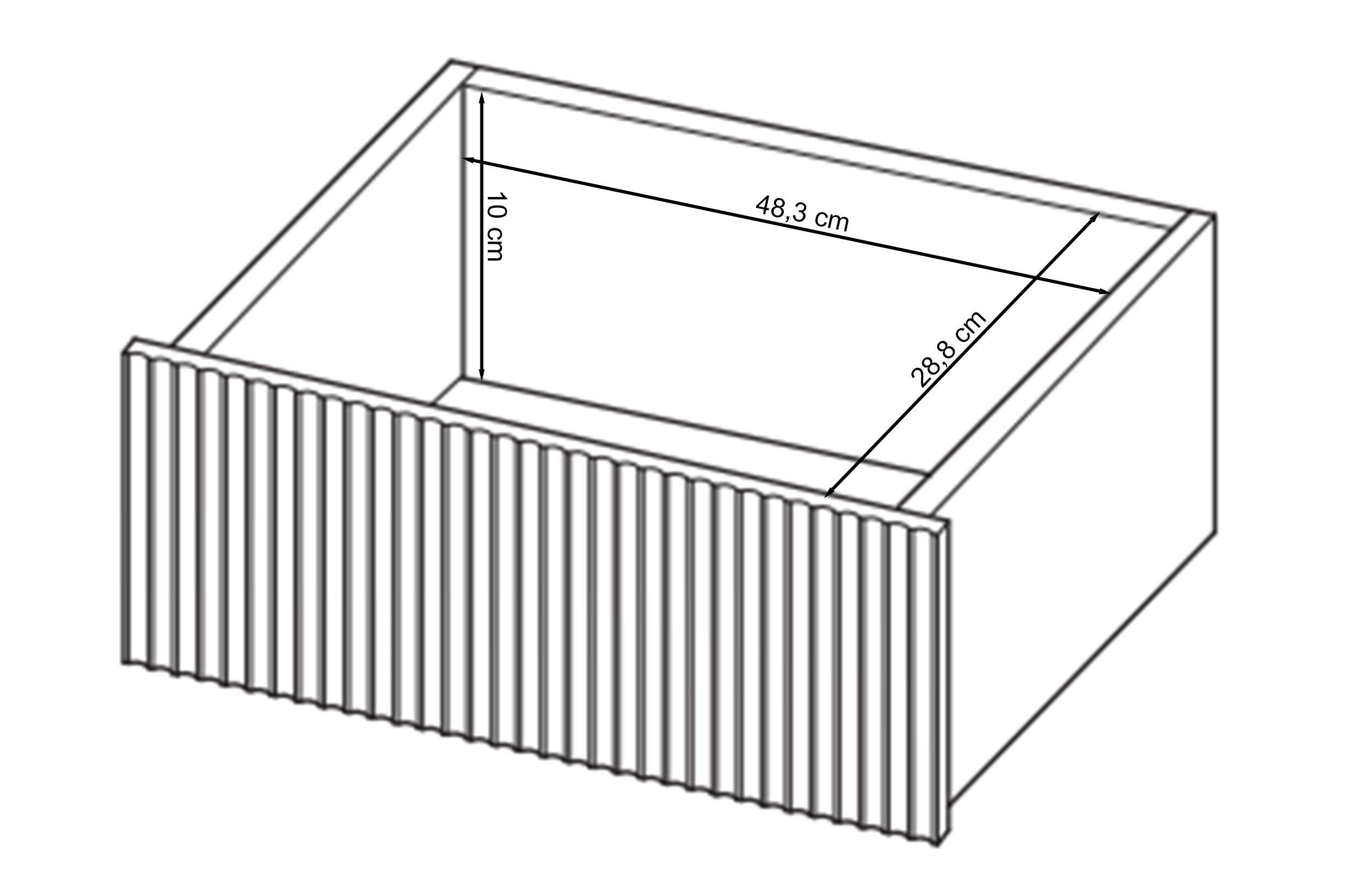 Toaletka Veldio z frezowanym frontem i dwiema szufladami 110 cm Czarna z czarnymi nogami