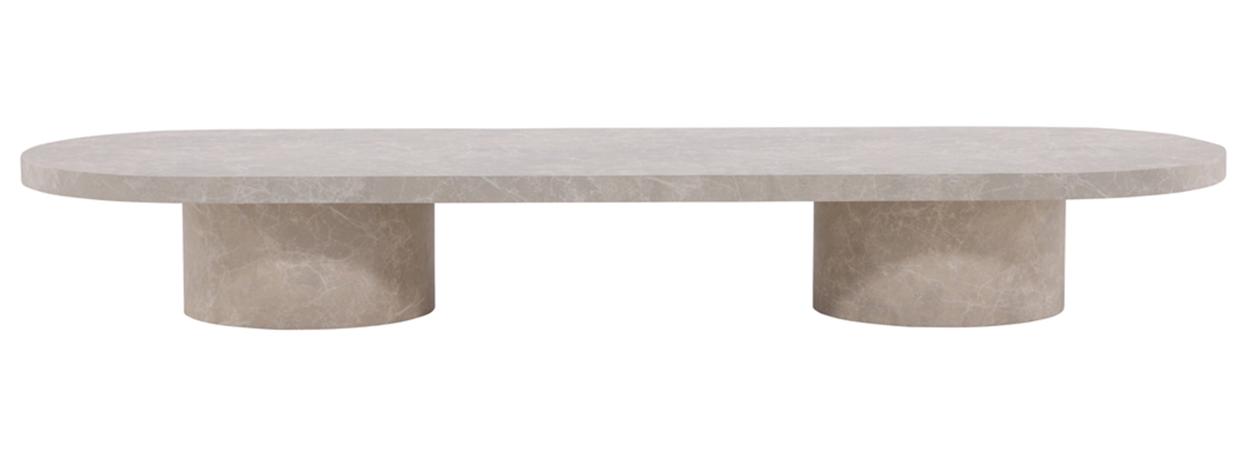 Stolik kawowy Tonenter 25x60x190cm jasny marmur