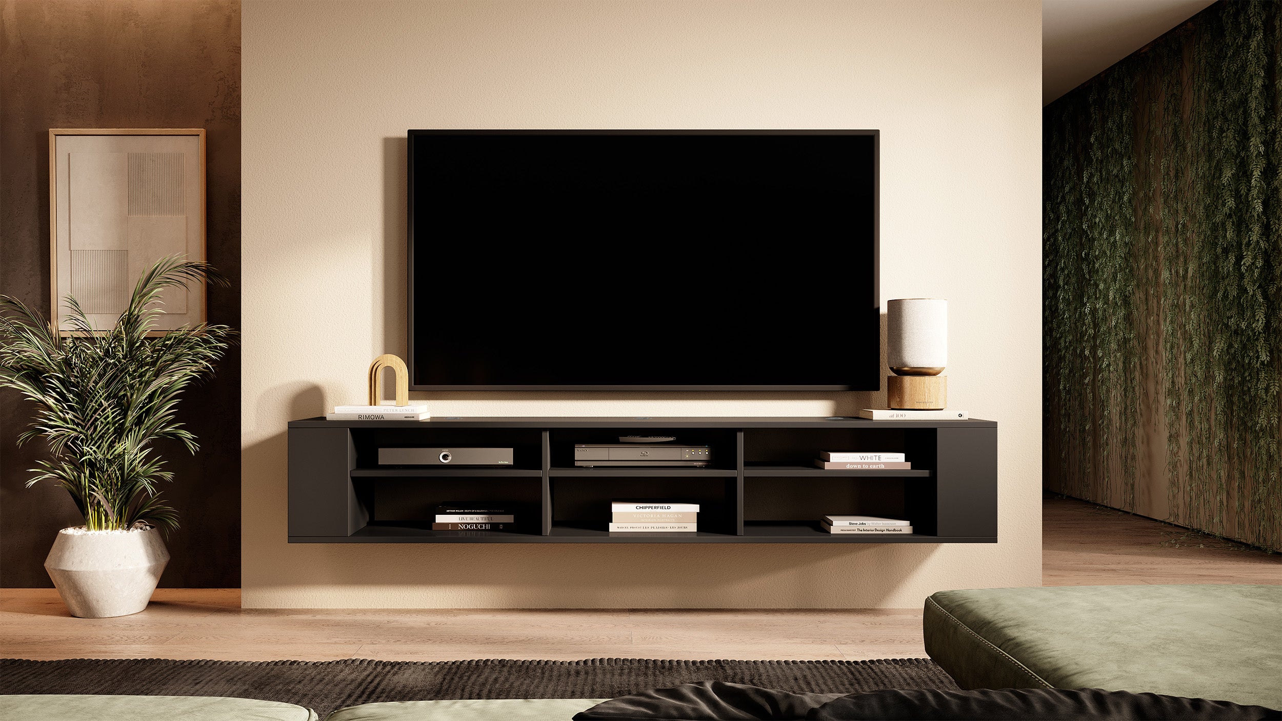 Szafka RTV Wall 175 cm Czarny