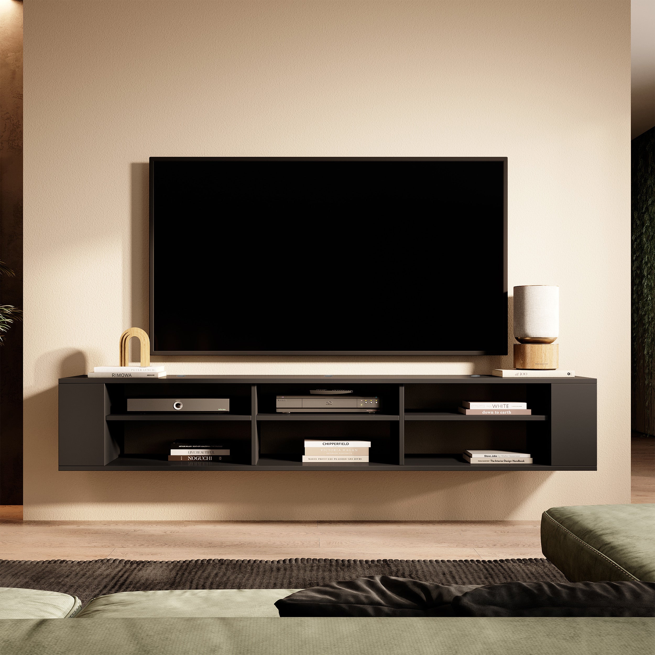 Szafka RTV Wall 175 cm Czarny