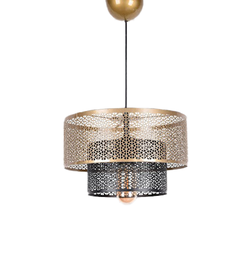 Lampa wisząca Ovaneons czarno/złota