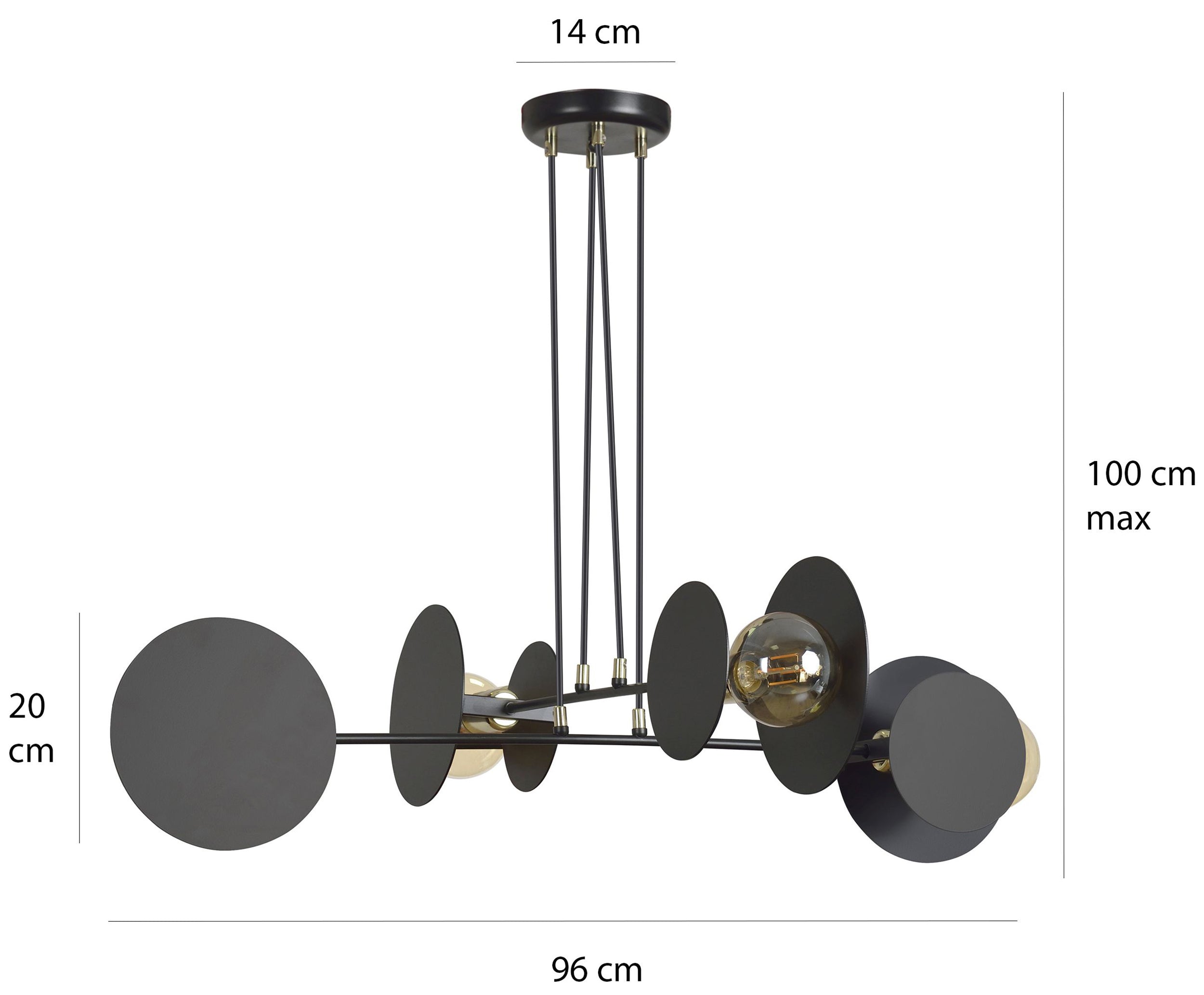 Lampa wisząca Viverone czarna