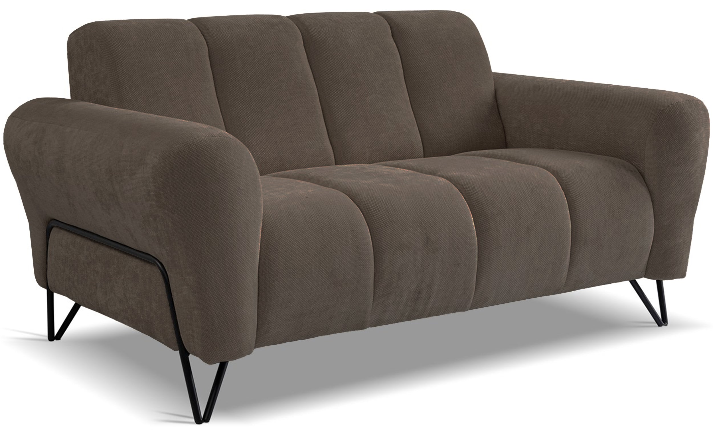 Sofa dwuosobowa Volare brązowa szenil łatwoczyszczący
