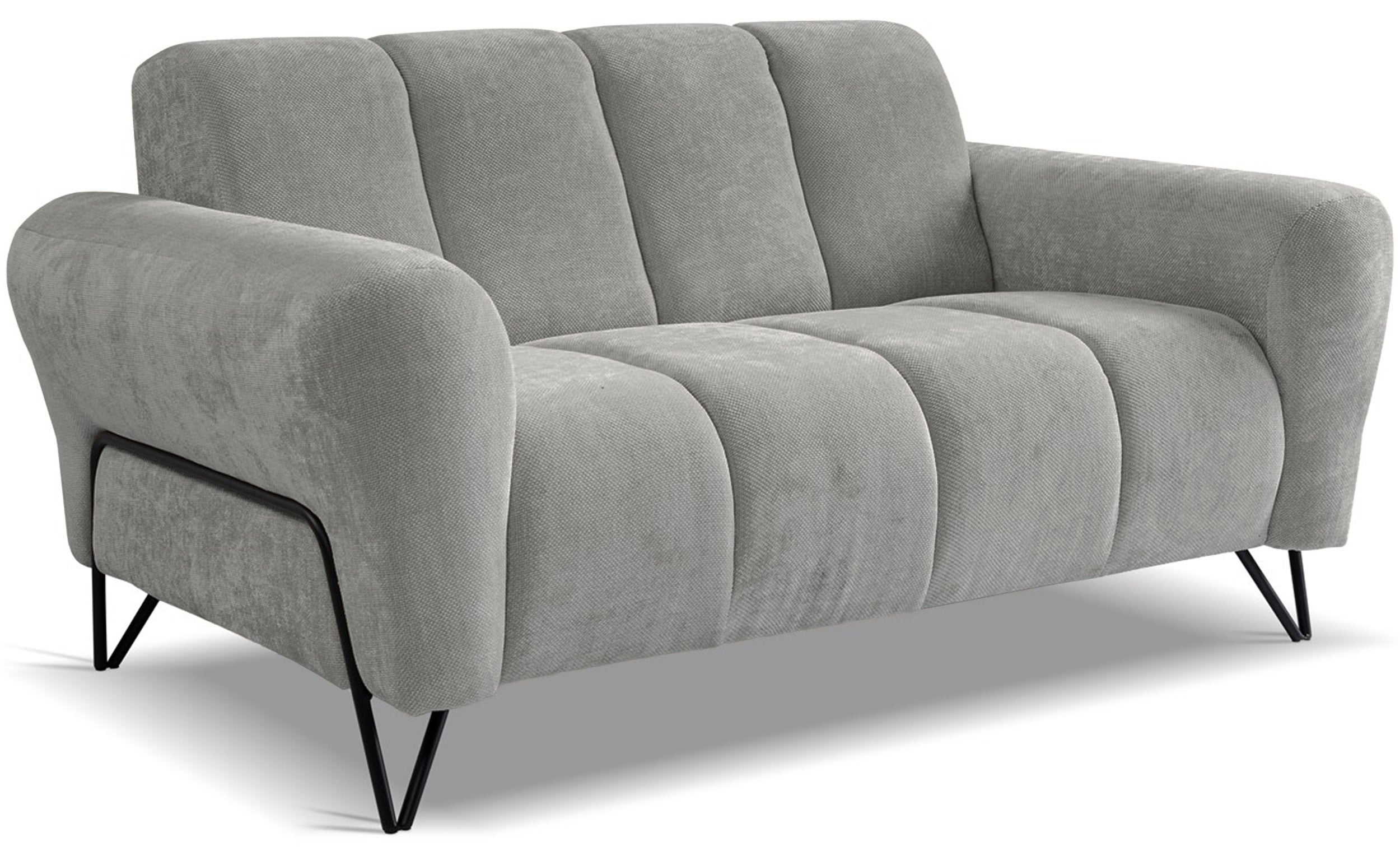 Sofa dwuosobowa Volare jasnoszara szenil łatwoczyszczący