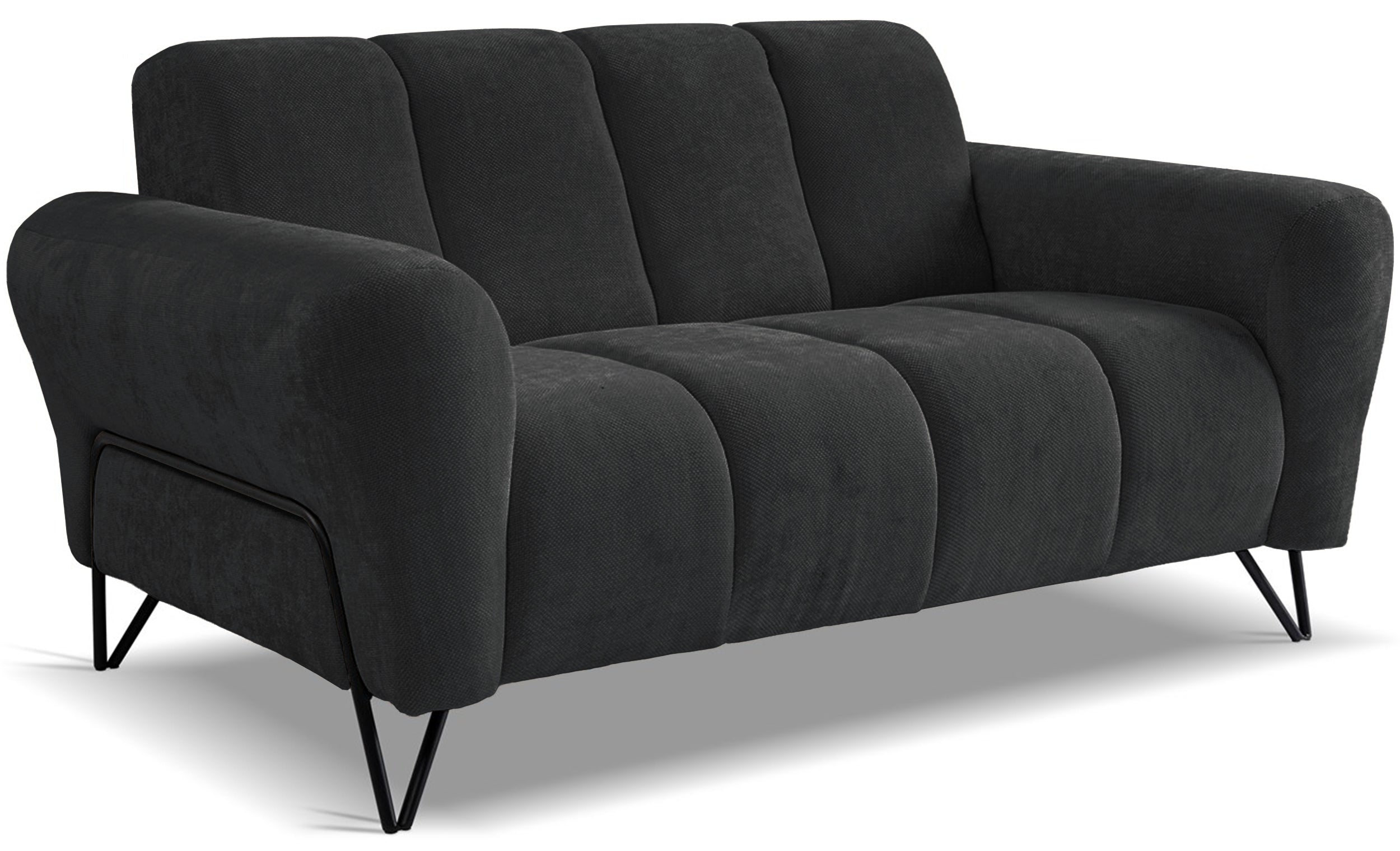 Sofa dwuosobowa Volare grafitowa szenil łatwoczyszczący