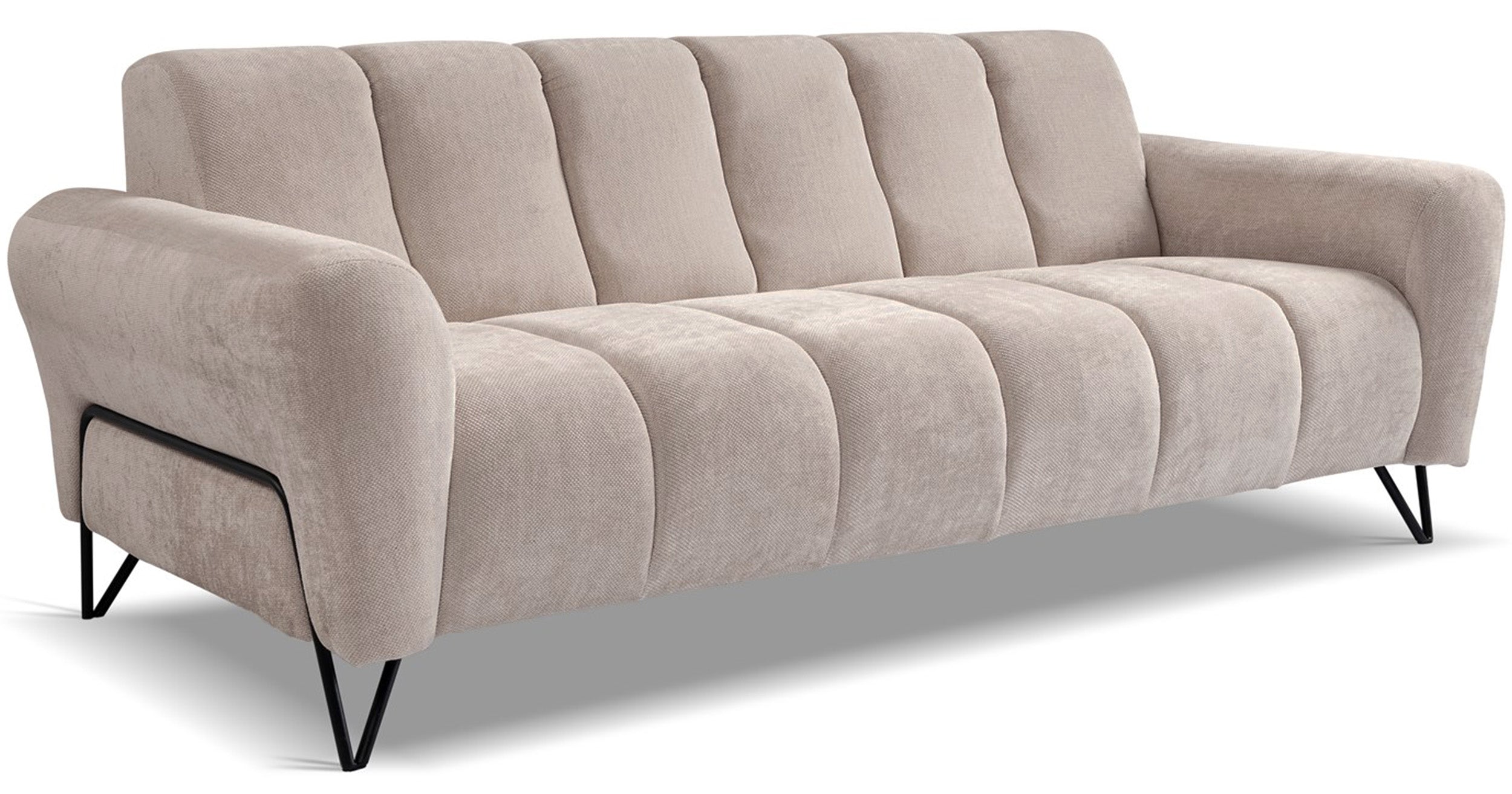 Sofa trzyosobowa Volare beżowa szenil łatwoczyszczący