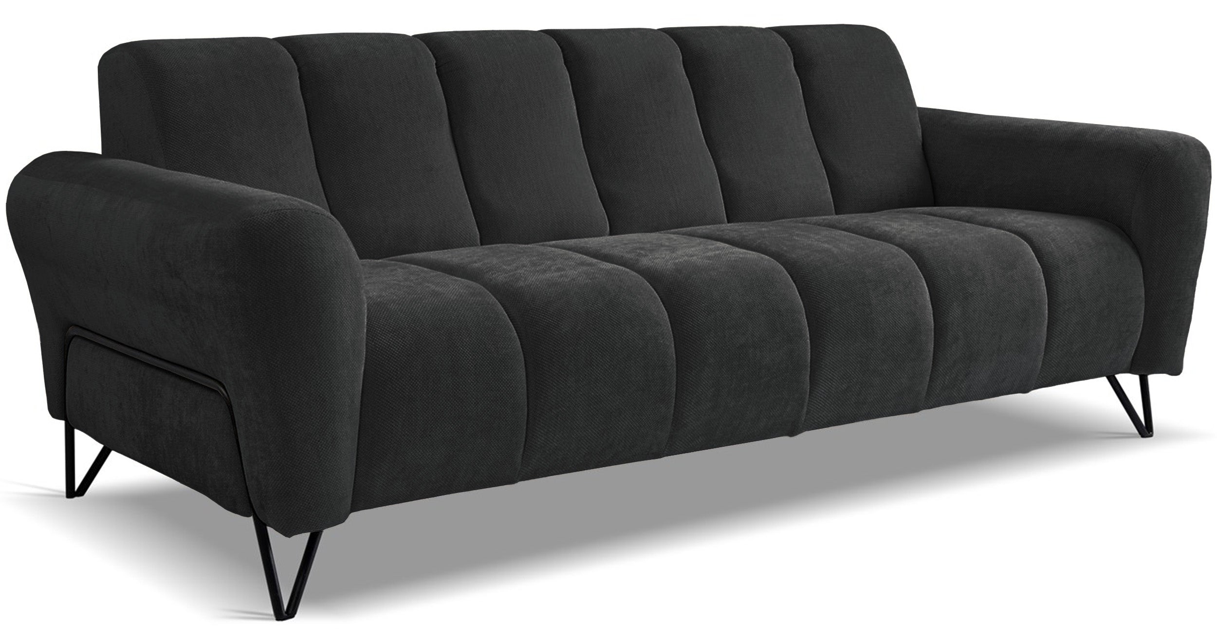 Sofa trzyosobowa Volare grafitowa szenil łatwoczyszczący