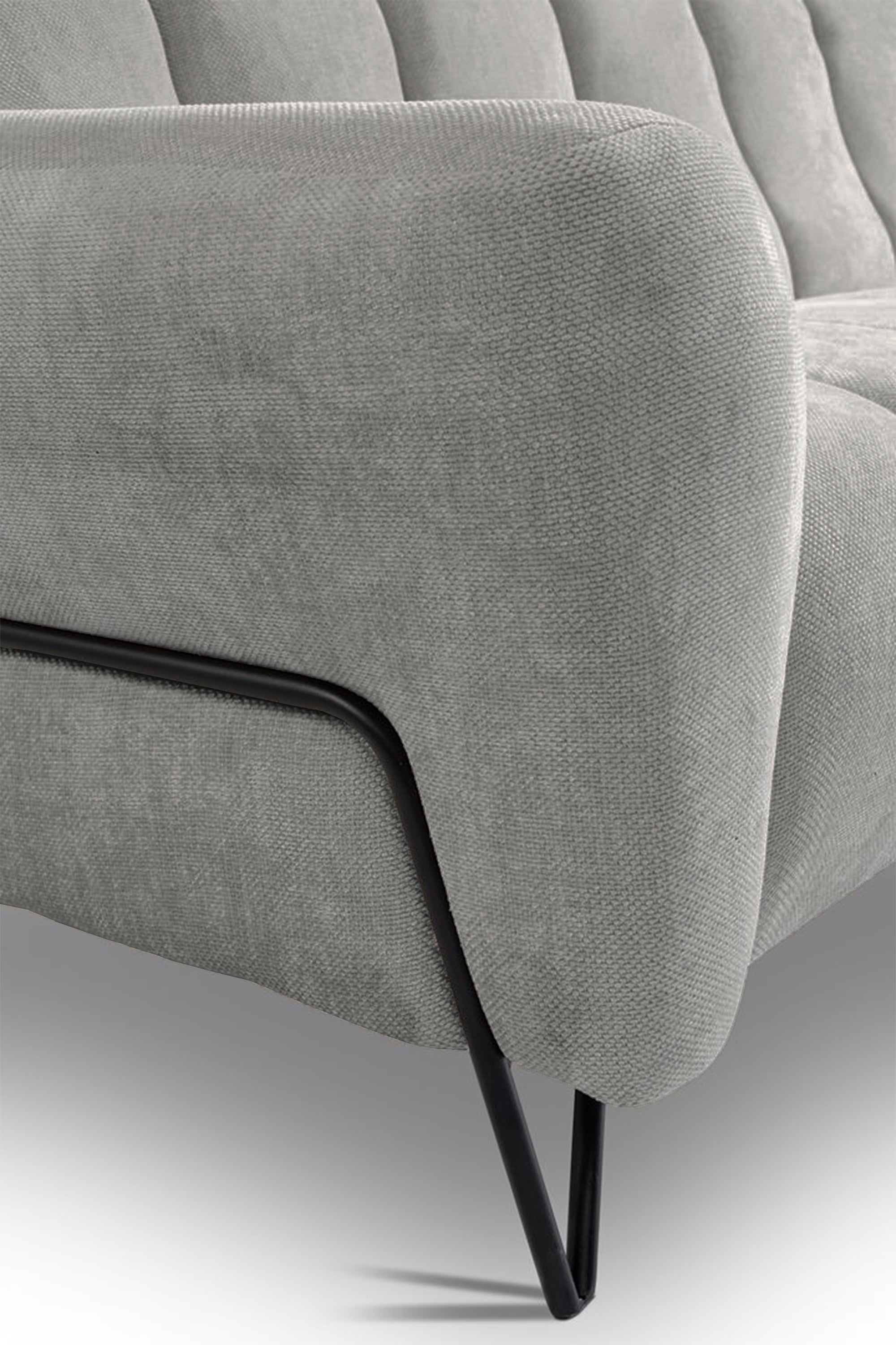 Sofa dwuosobowa Volare jasnoszara szenil łatwoczyszczący