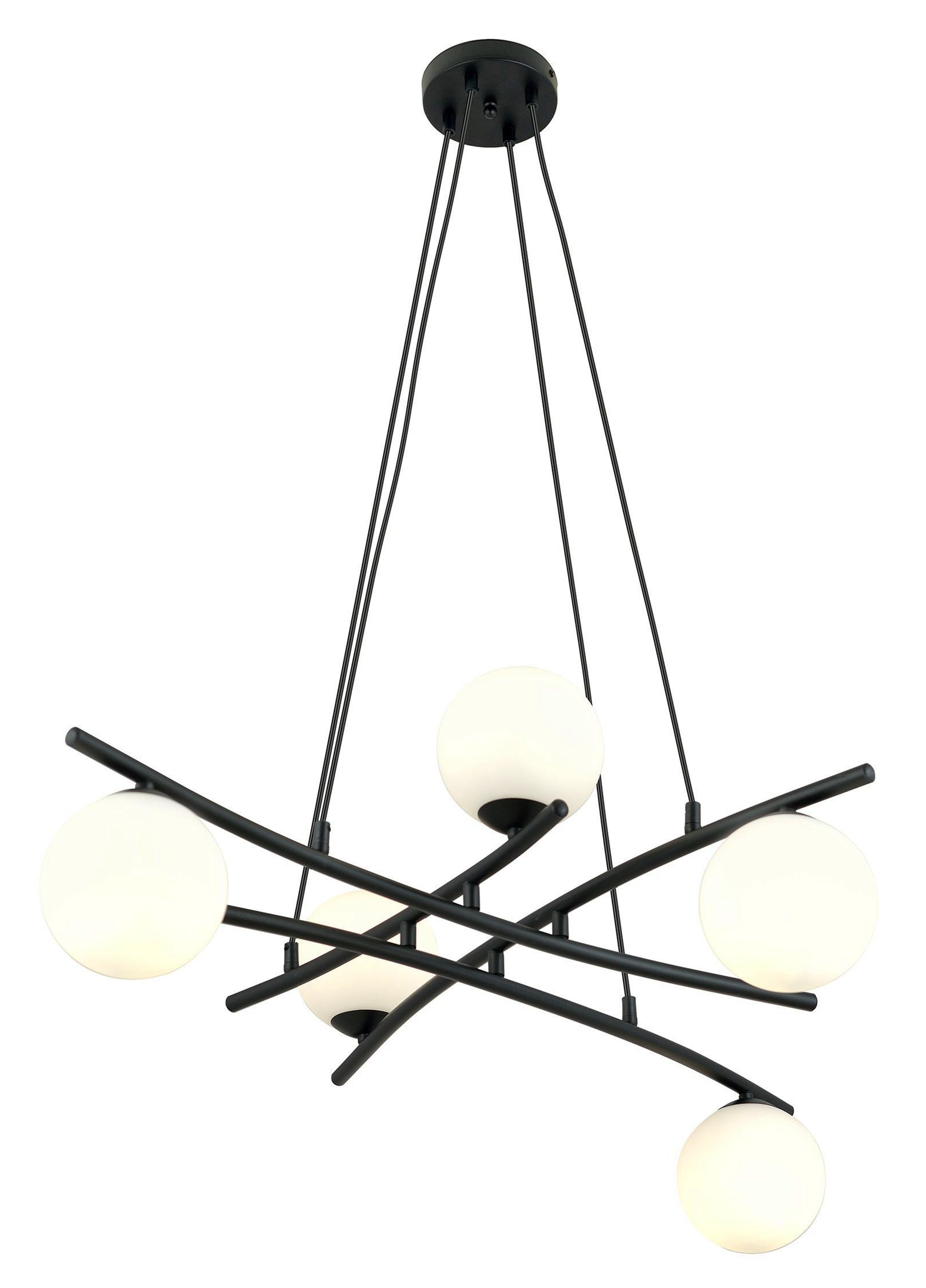 Lampa wisząca Vrestello czarno-biała x5
