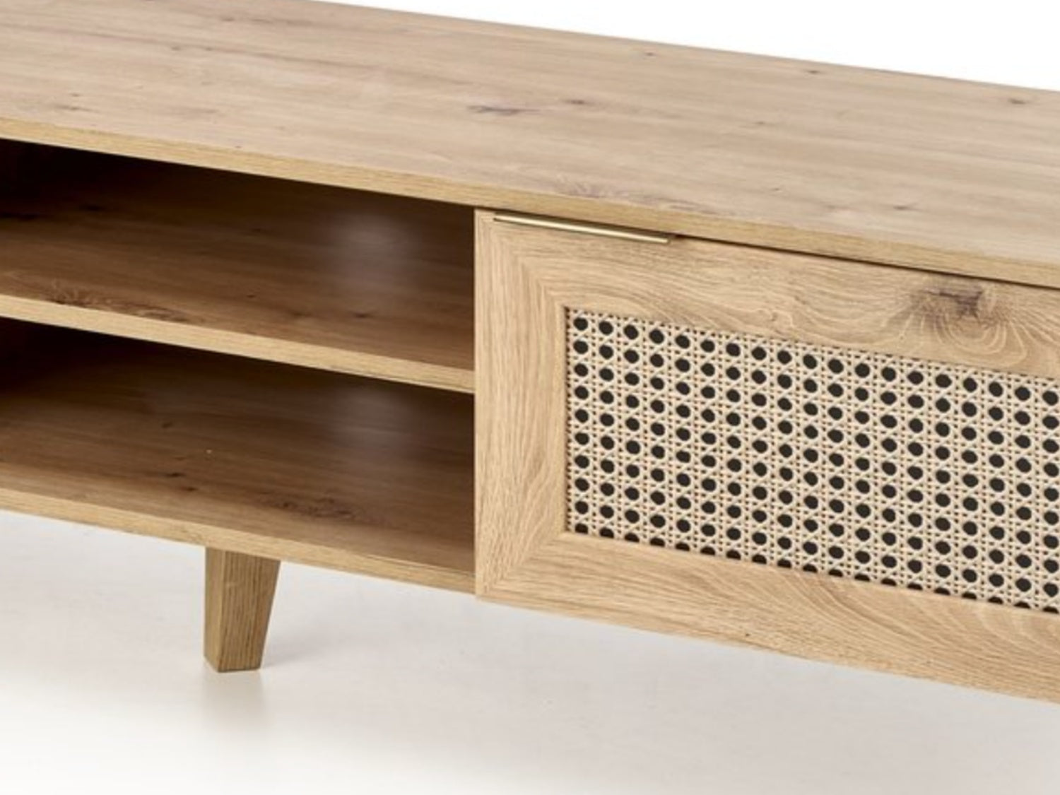 Szafka RTV Trivilla 150 cm dąb artisan/ plecionka wiedeńska