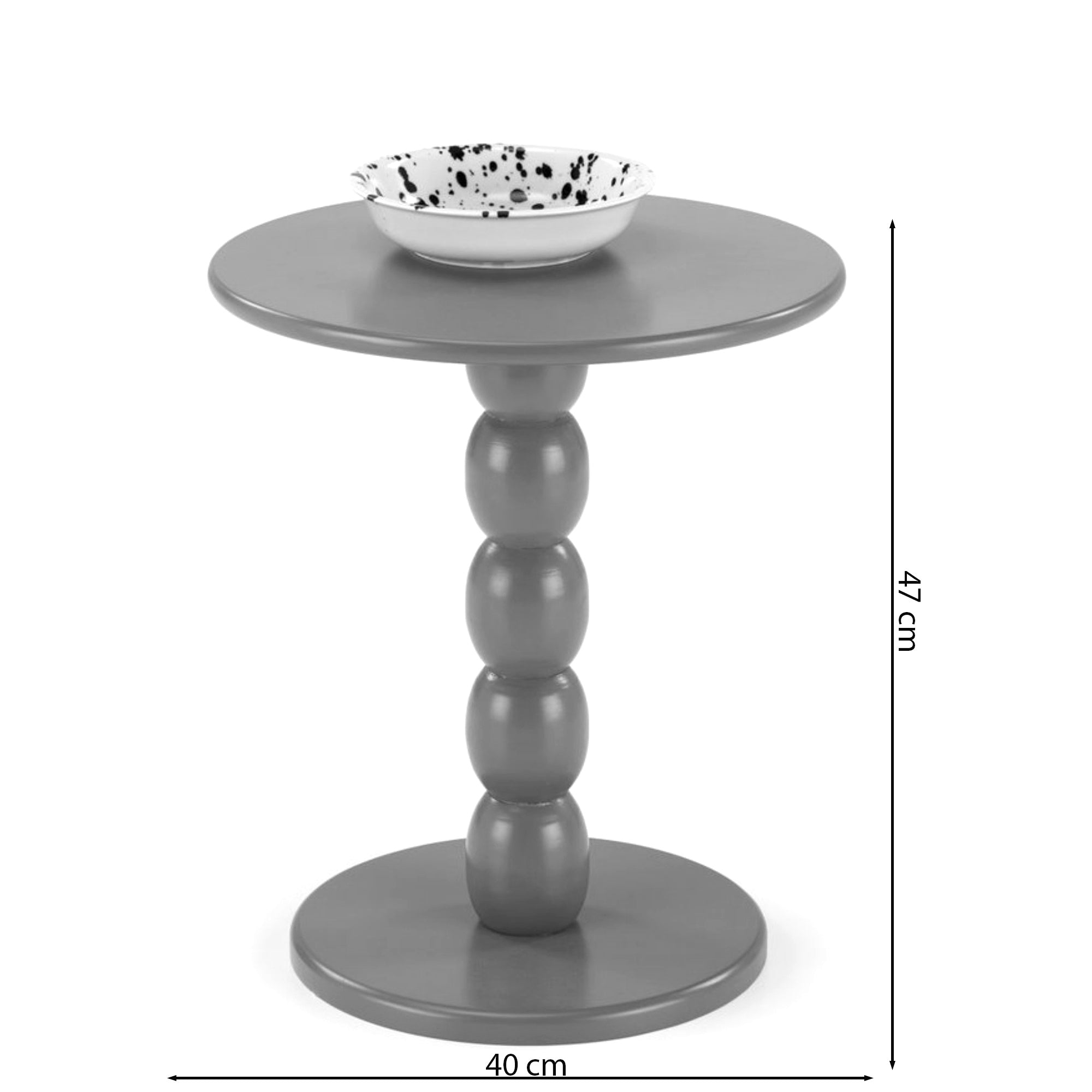 Stolik kawowy Ovidal okrągły blat 40 cm biały