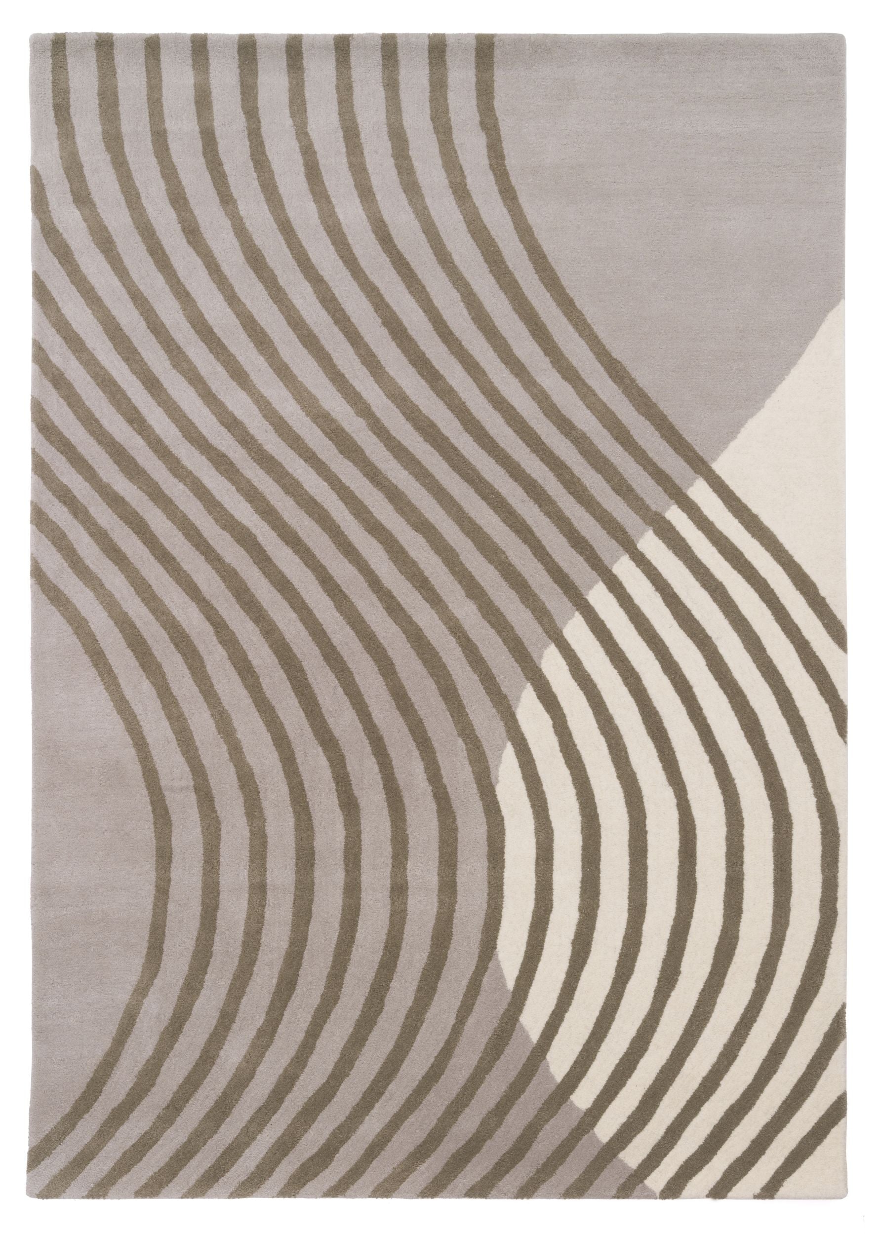 Dywan Wave 160x230 cm z wełną beżowy