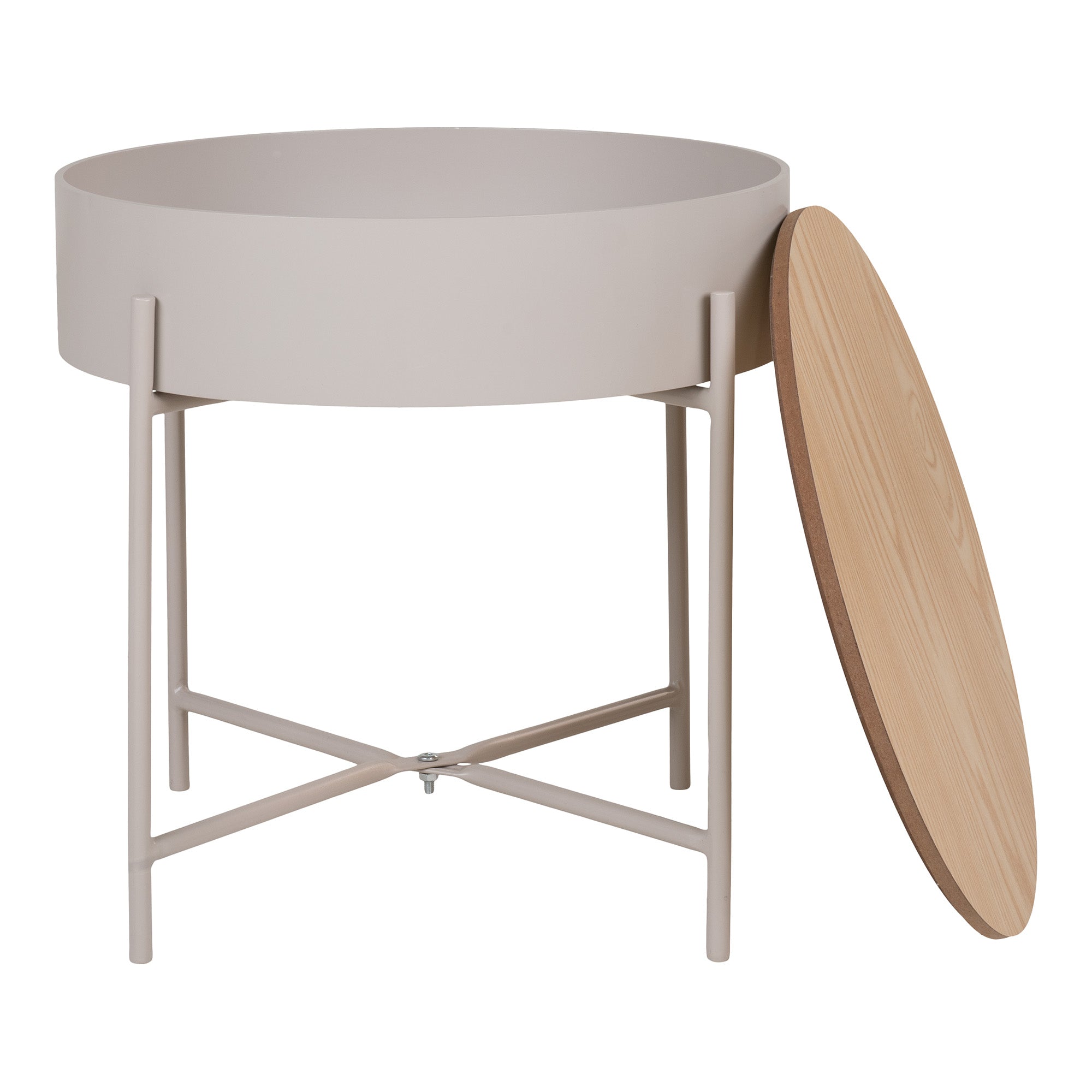 Stolik kawowy Winderhe 40 cm melamina na stalowej podstawie