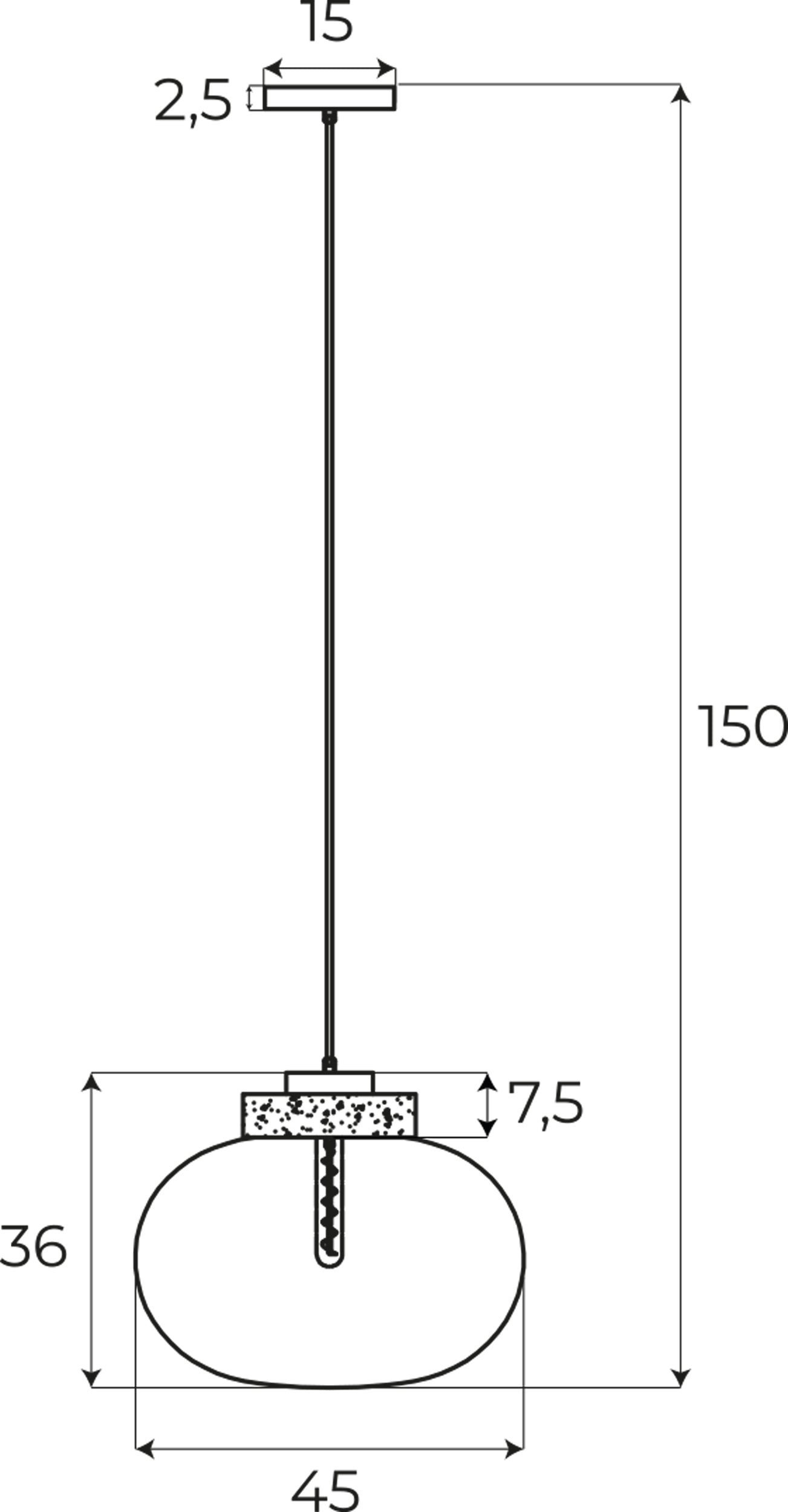 Lampa wisząca Moonstone bursztynowe szkło biały marmur