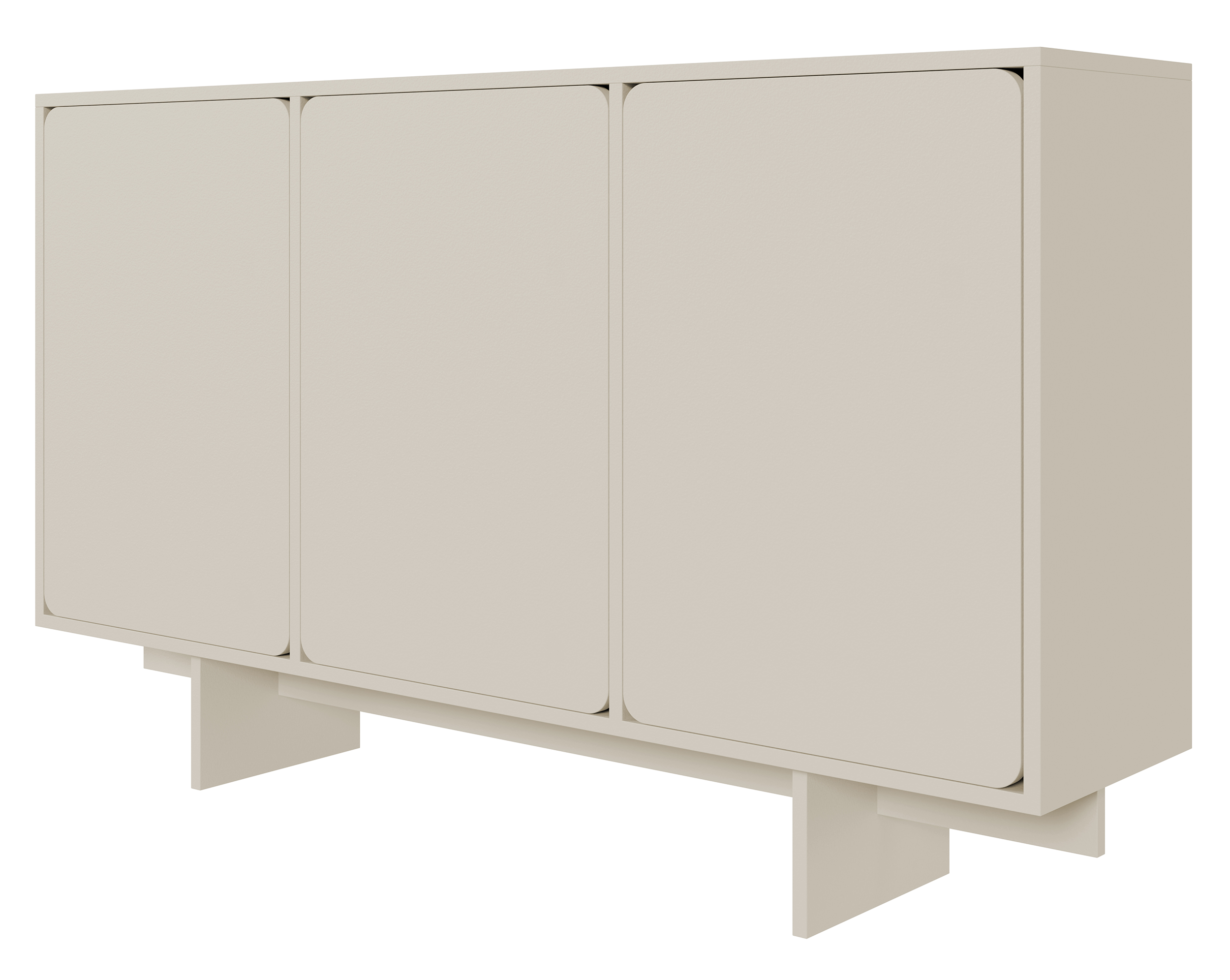 Komoda trzydrzwiowa Wuwu 150 cm szarobeżowa