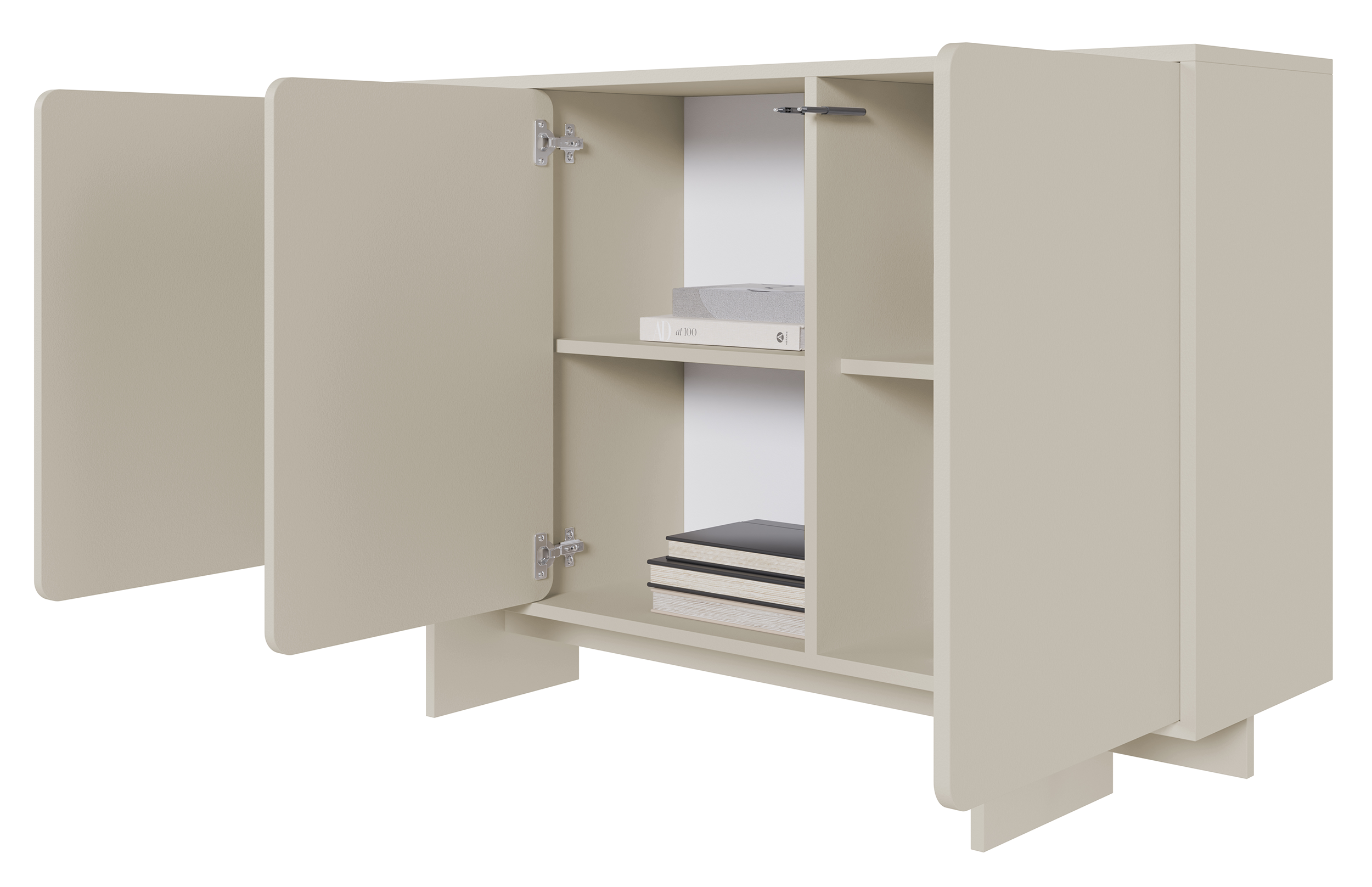 Komoda trzydrzwiowa Wuwu 150 cm szarobeżowa