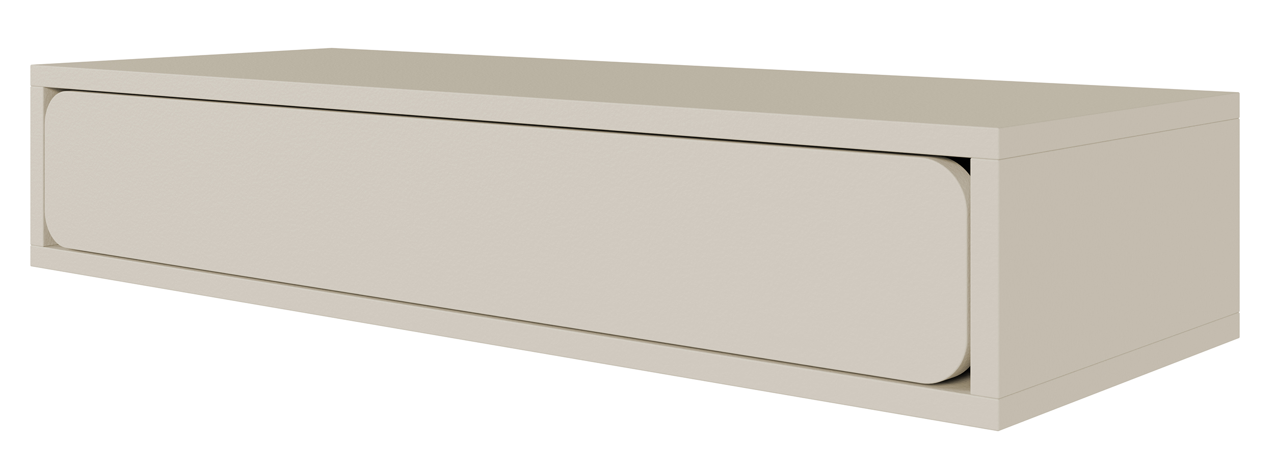 Konsola wisząca Wuwu z jedną szufladą 90 cm szarobeżowa