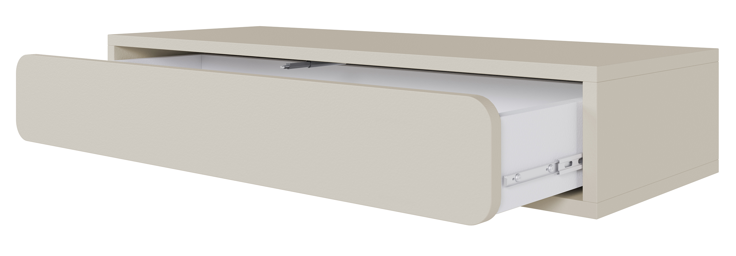 Konsola wisząca Wuwu z jedną szufladą 90 cm szarobeżowa