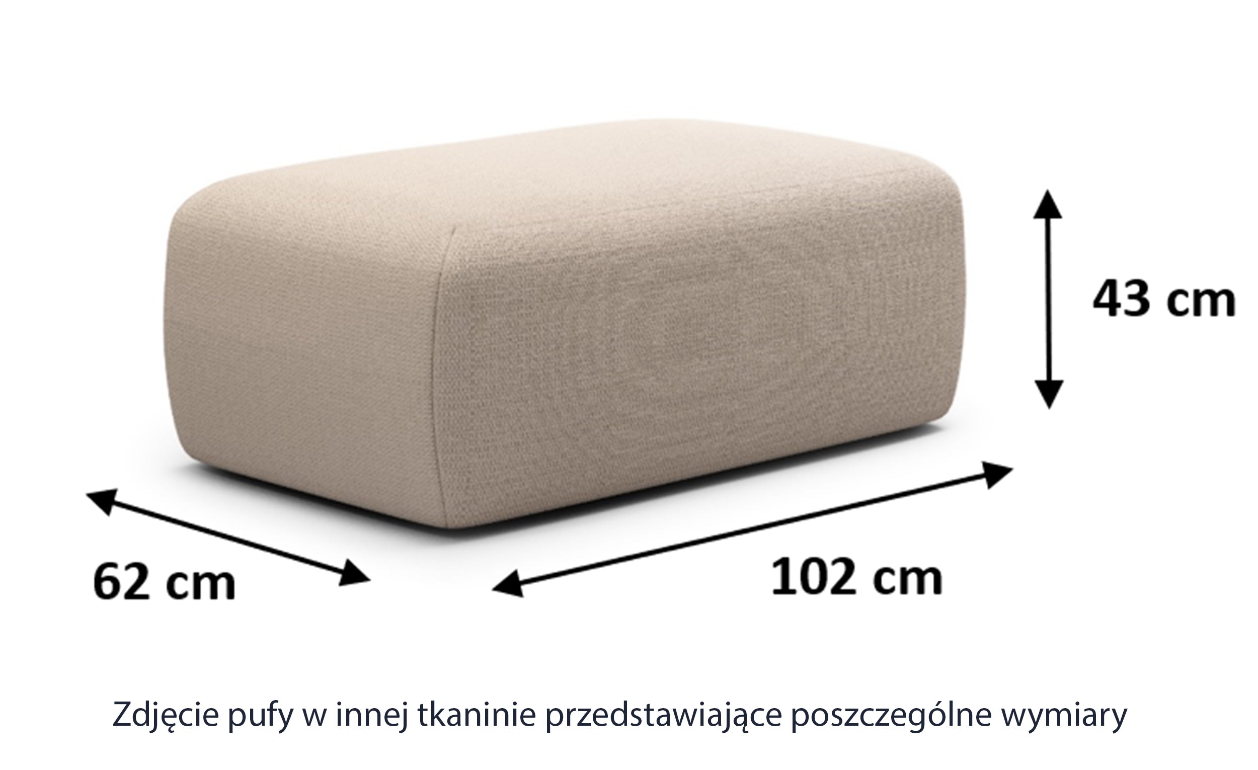 Pufa Lummi czarna szenil hydrofobowy
