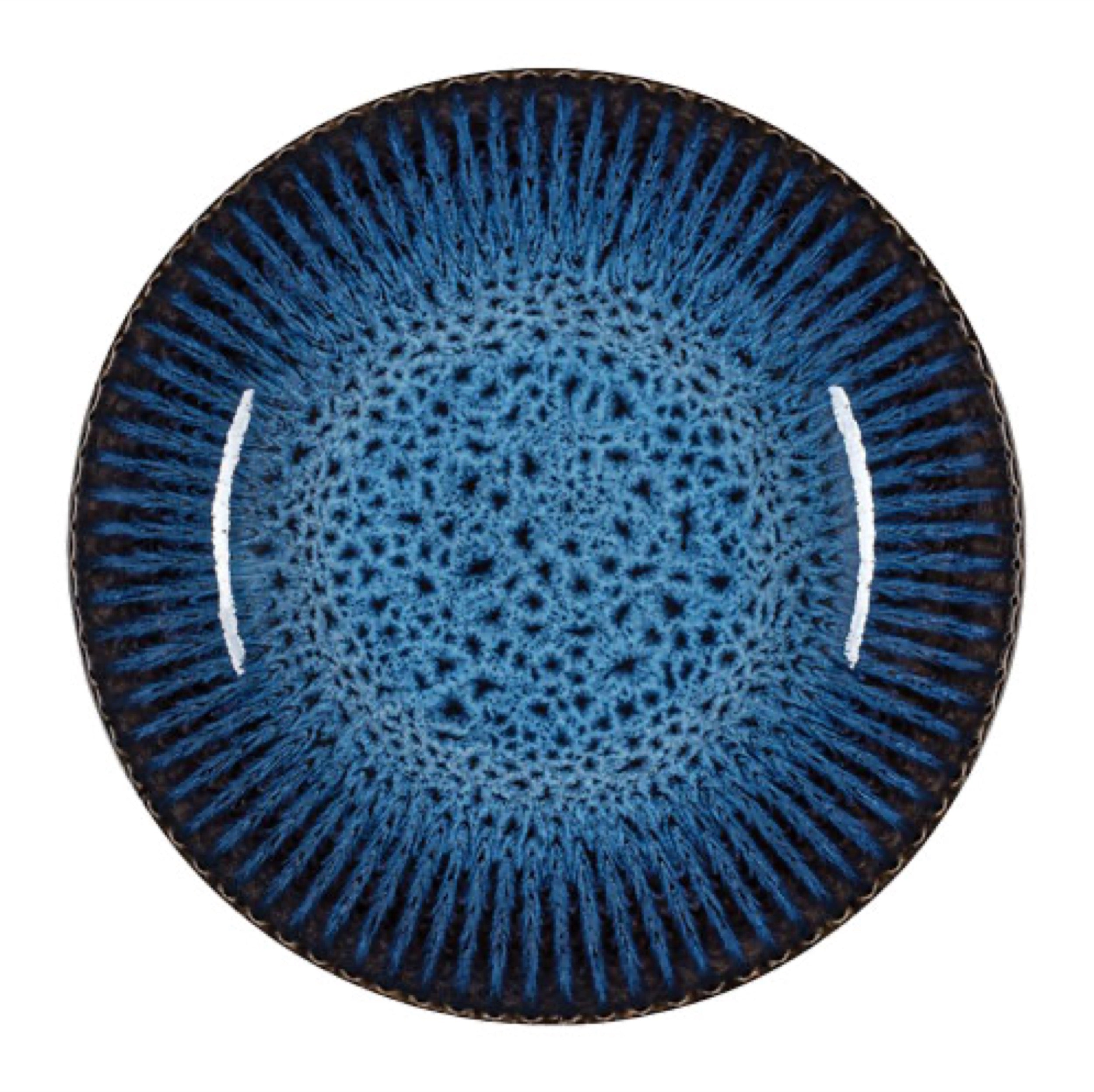Talerz głęboki Cosmos 22 cm ceramiczny niebieski