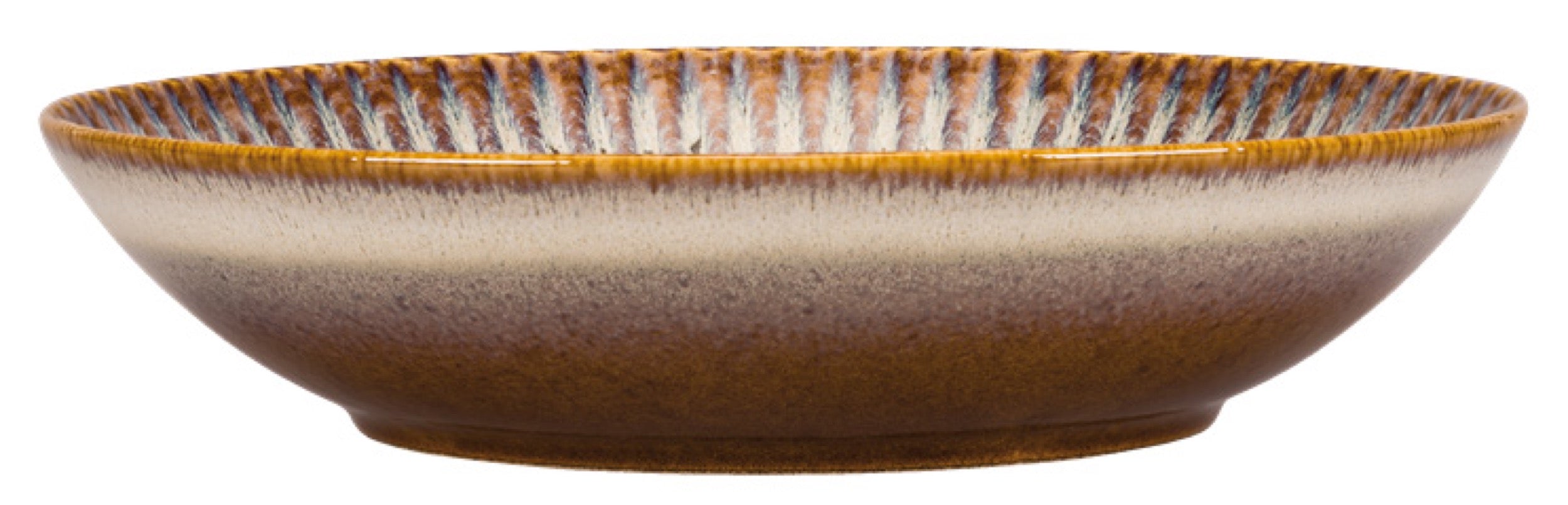 Talerz głęboki Desert 22 cm ceramiczny niebiesko-brązowy