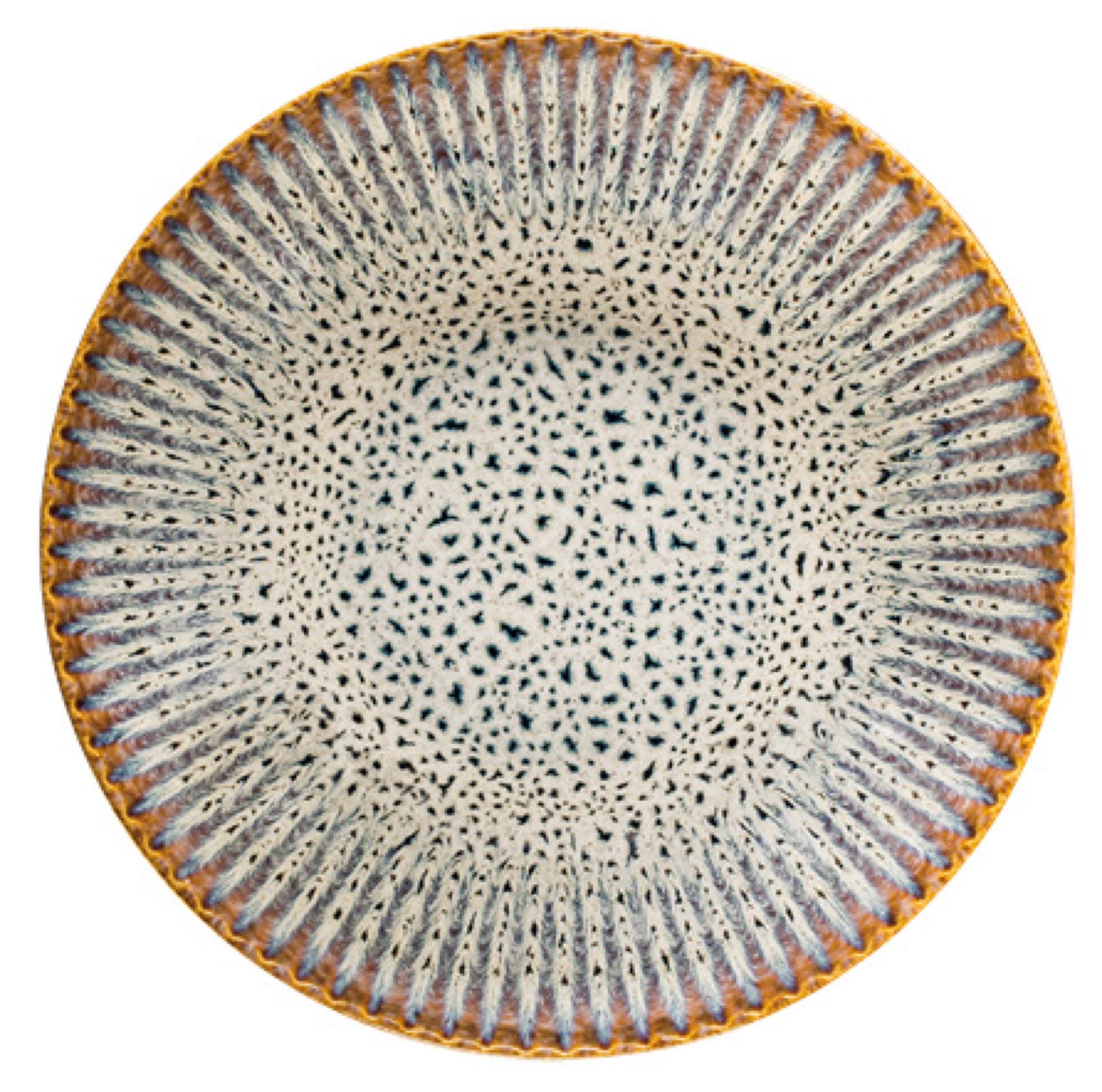 Talerz głęboki Desert 22 cm ceramiczny niebiesko-brązowy