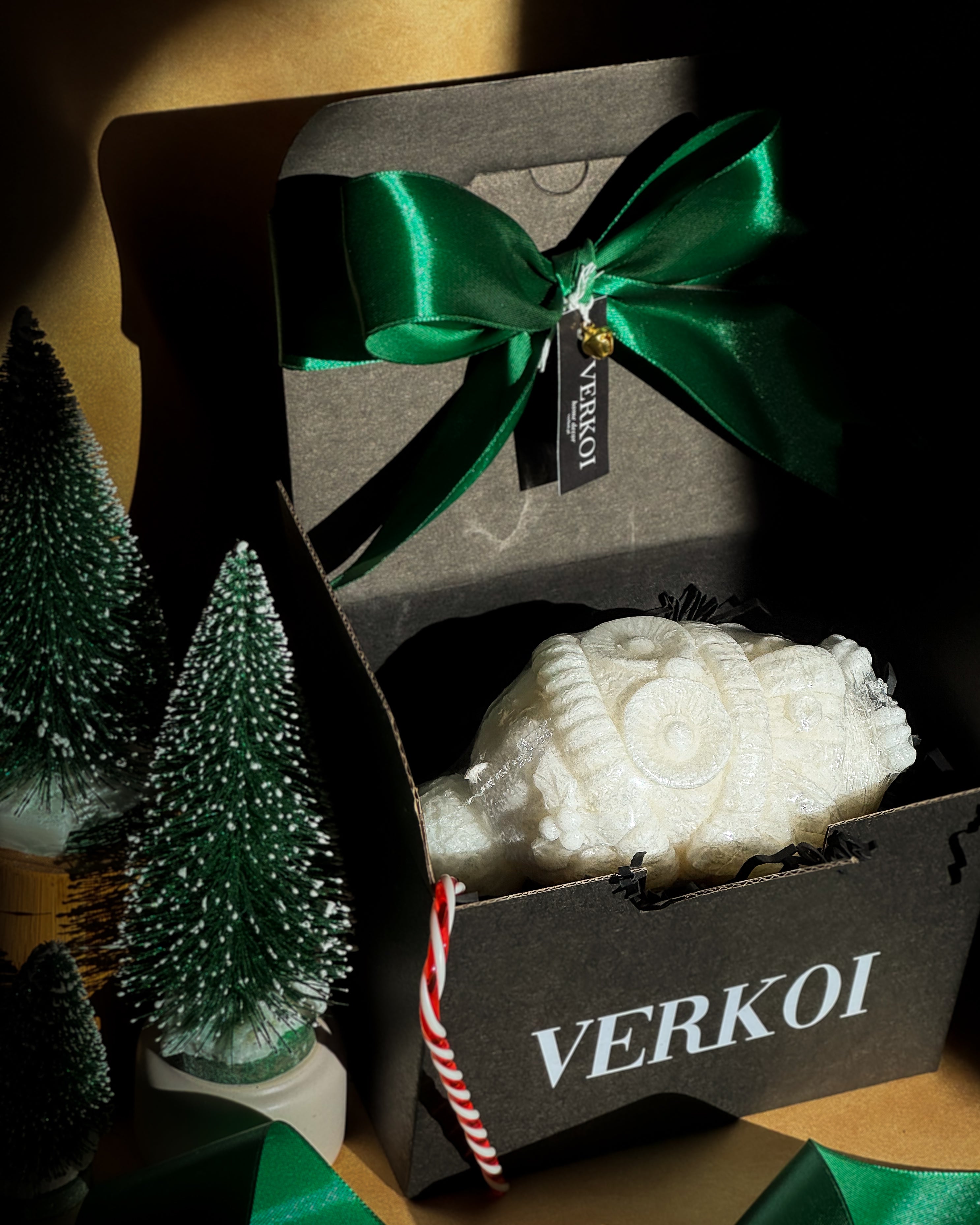Świeca z wosku palmowego Christmas Owl 320 g