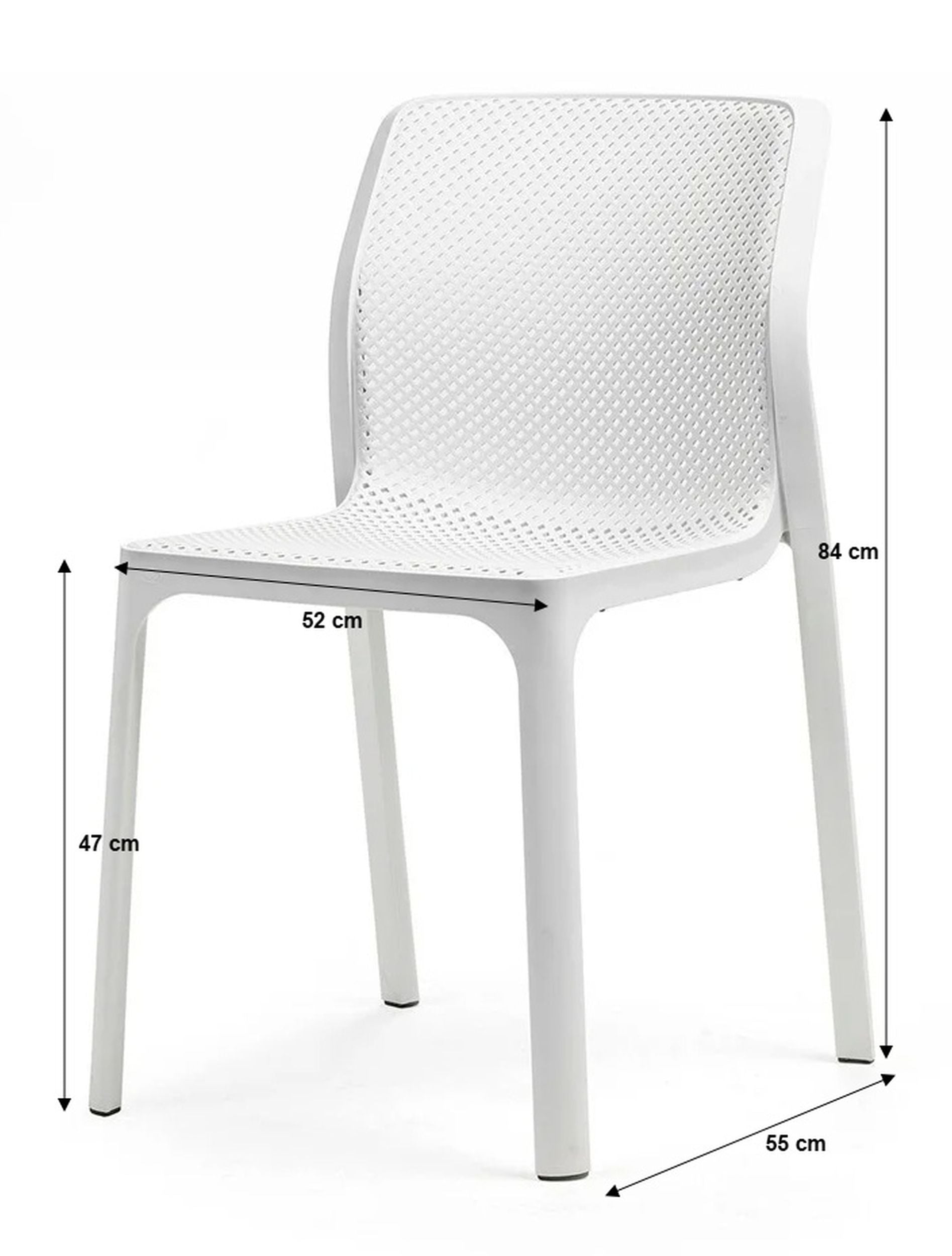 Zestaw balkonowy okrągły stół Step 60 cm i 2 krzesła Bit Nardi z certyfikowanego tworzywa brązowy