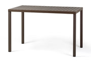 Stół ogrodowy Cube Nardi 120x70 cm z certyfikowanego tworzywa ciemnobrązowy
