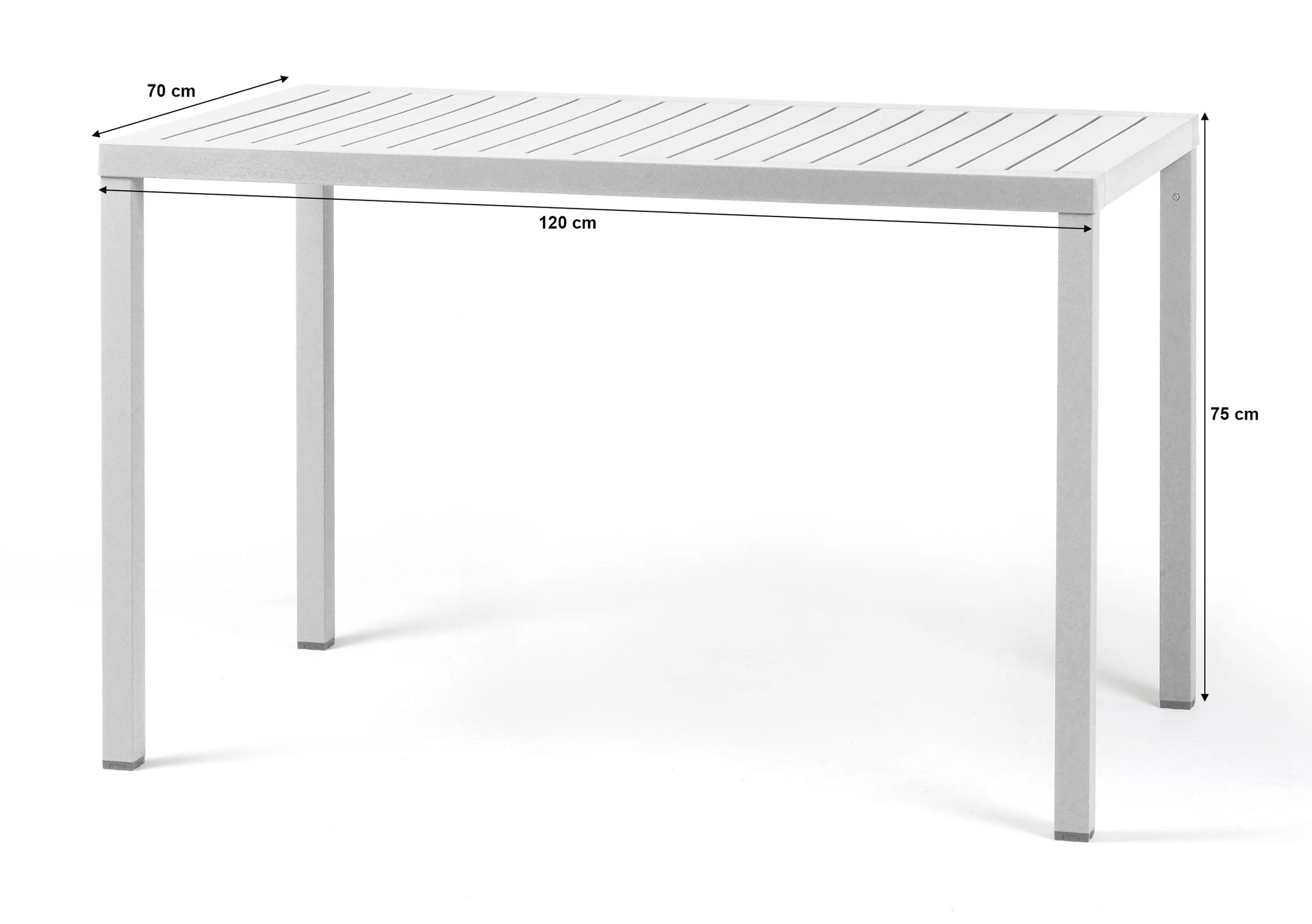 Stół ogrodowy Cube Nardi 120x70 cm z certyfikowanego tworzywa ciemnobrązowy